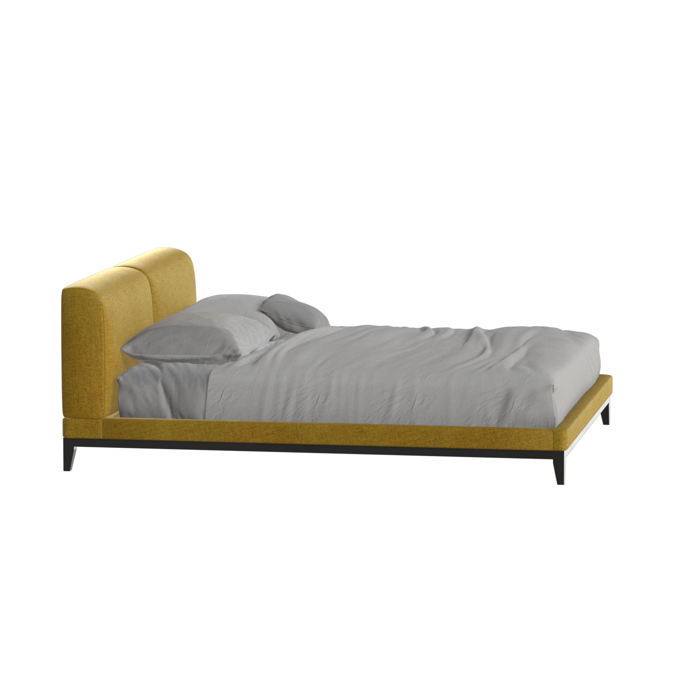 Infinity Upholstered Double Bed with Elegant Headboard