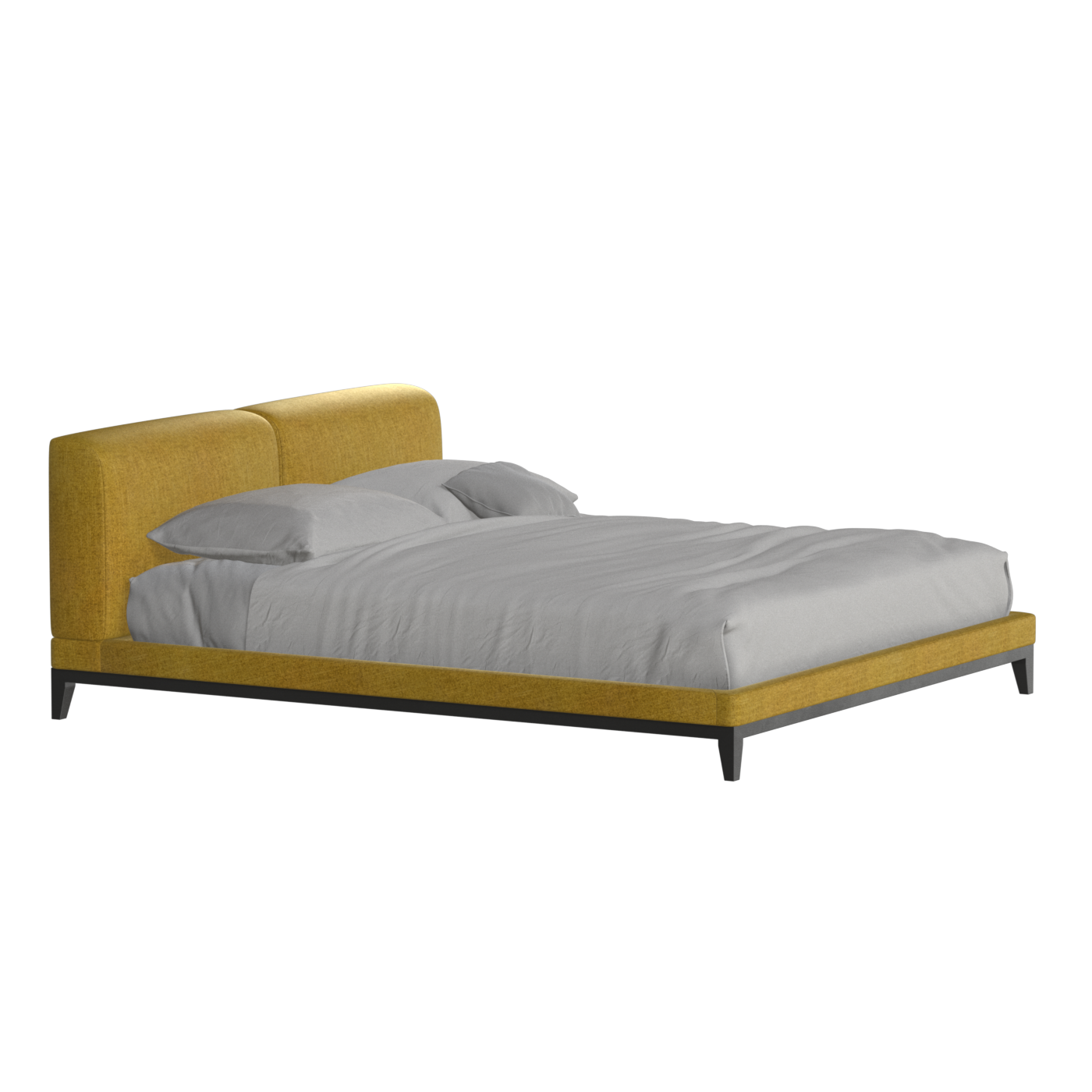 Infinity Upholstered Double Bed with Elegant Headboard
