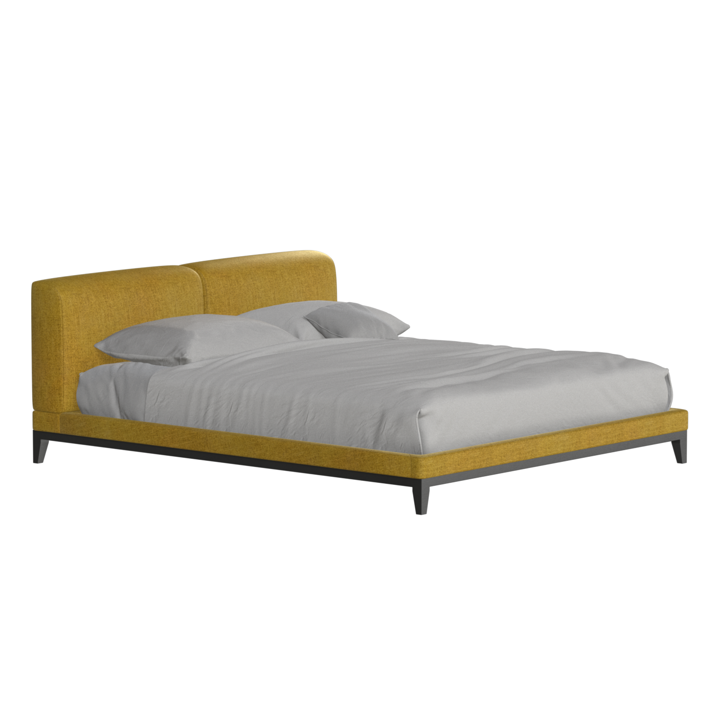 Infinity Upholstered Double Bed with Elegant Headboard