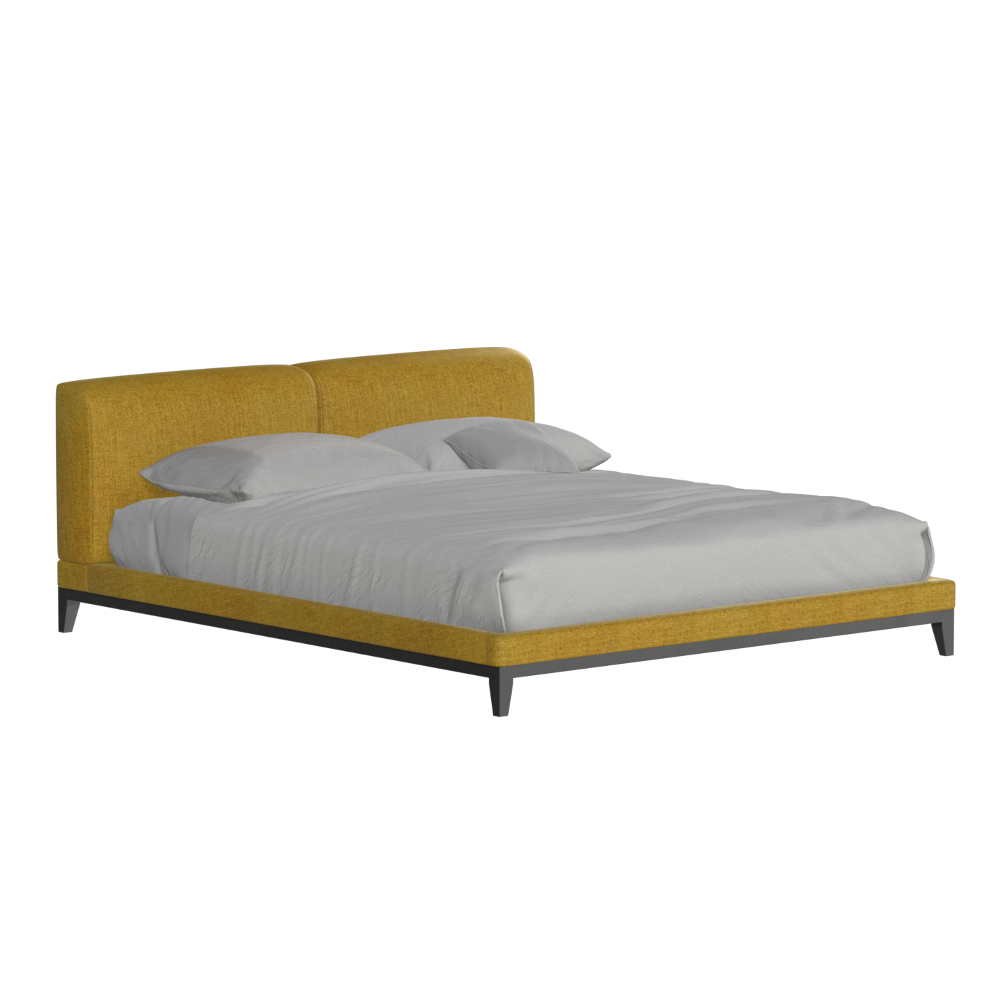 Infinity Upholstered Double Bed with Elegant Headboard