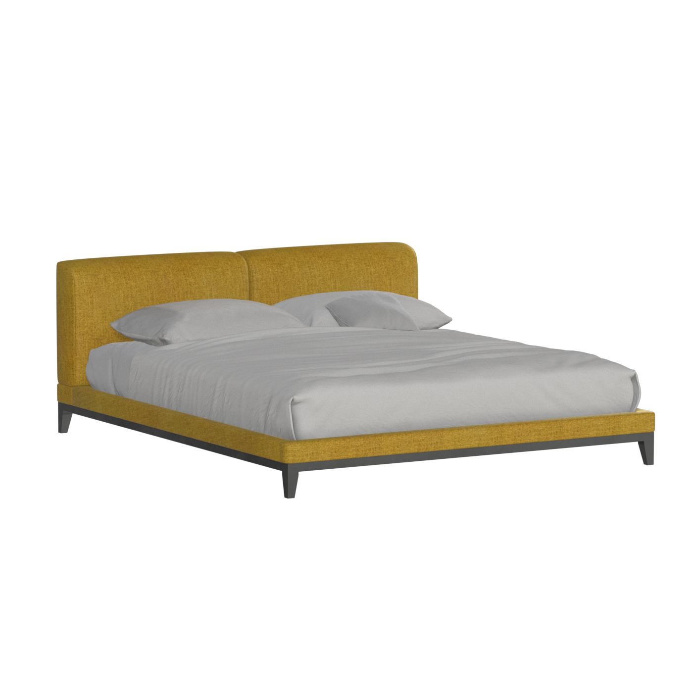 Infinity Upholstered Double Bed with Elegant Headboard