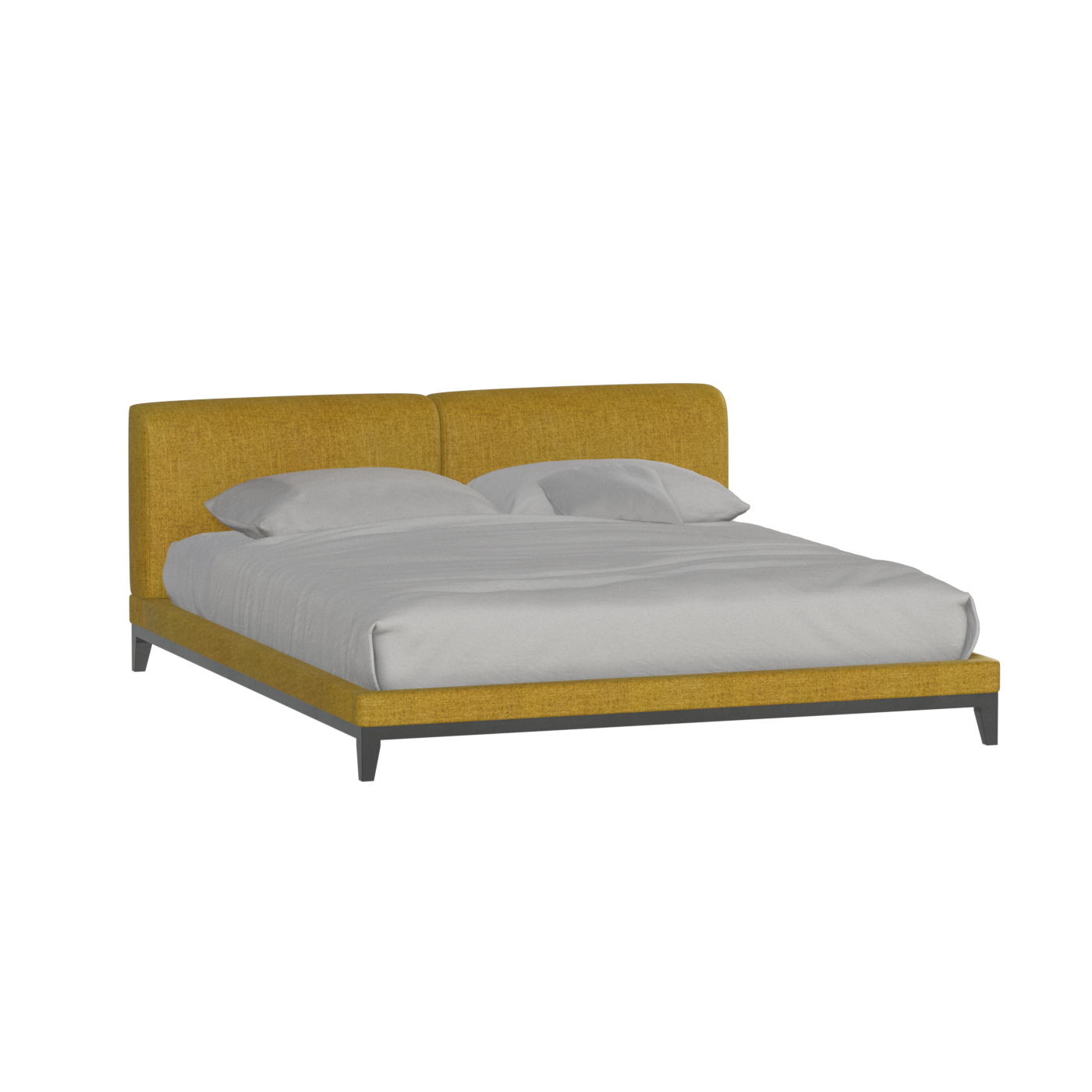 Infinity Upholstered Double Bed with Elegant Headboard