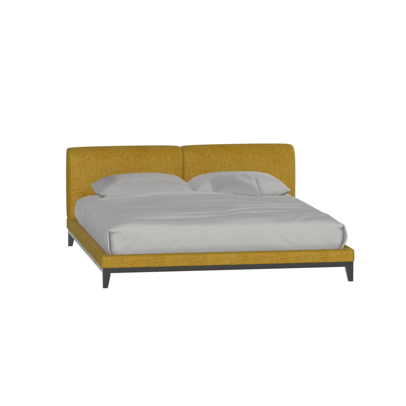 Infinity Upholstered Double Bed with Elegant Headboard