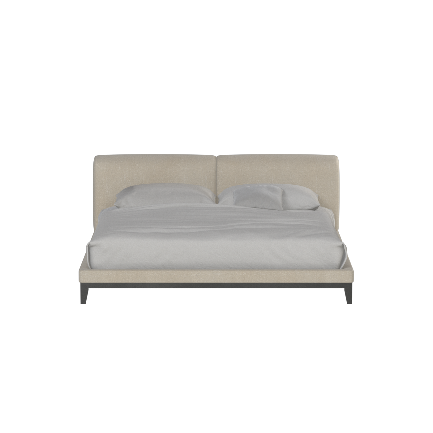 Infinity Upholstered Double Bed with Elegant Headboard