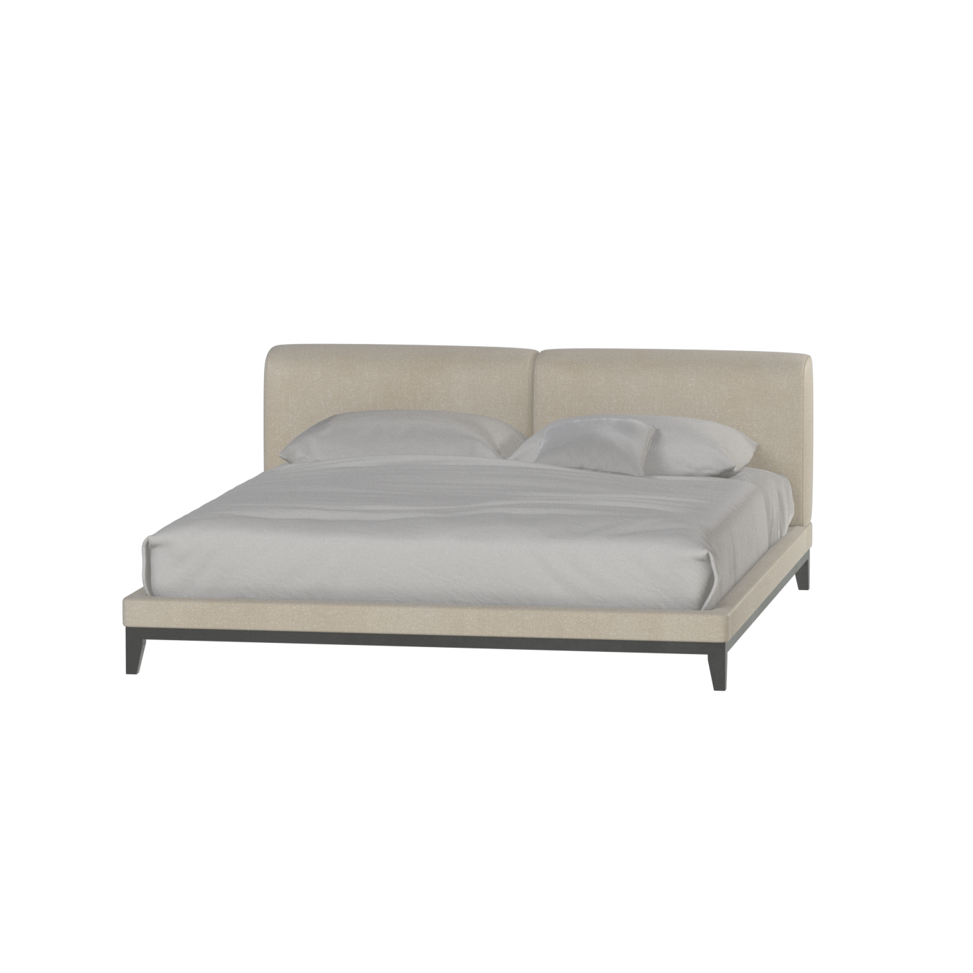 Infinity Upholstered Double Bed with Elegant Headboard