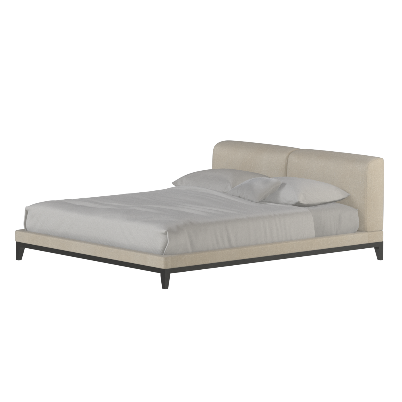 Infinity Upholstered Double Bed with Elegant Headboard