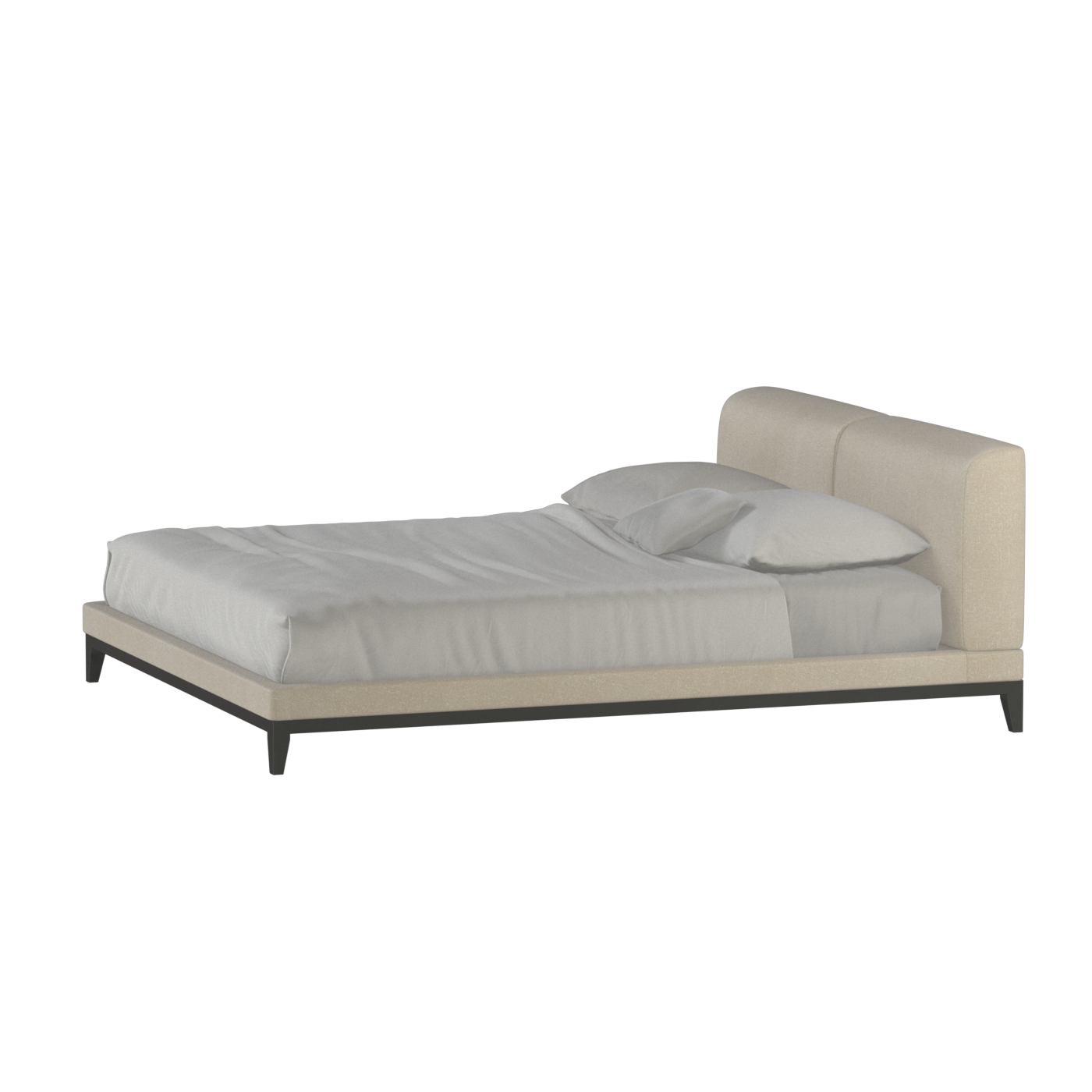 Infinity Upholstered Double Bed with Elegant Headboard