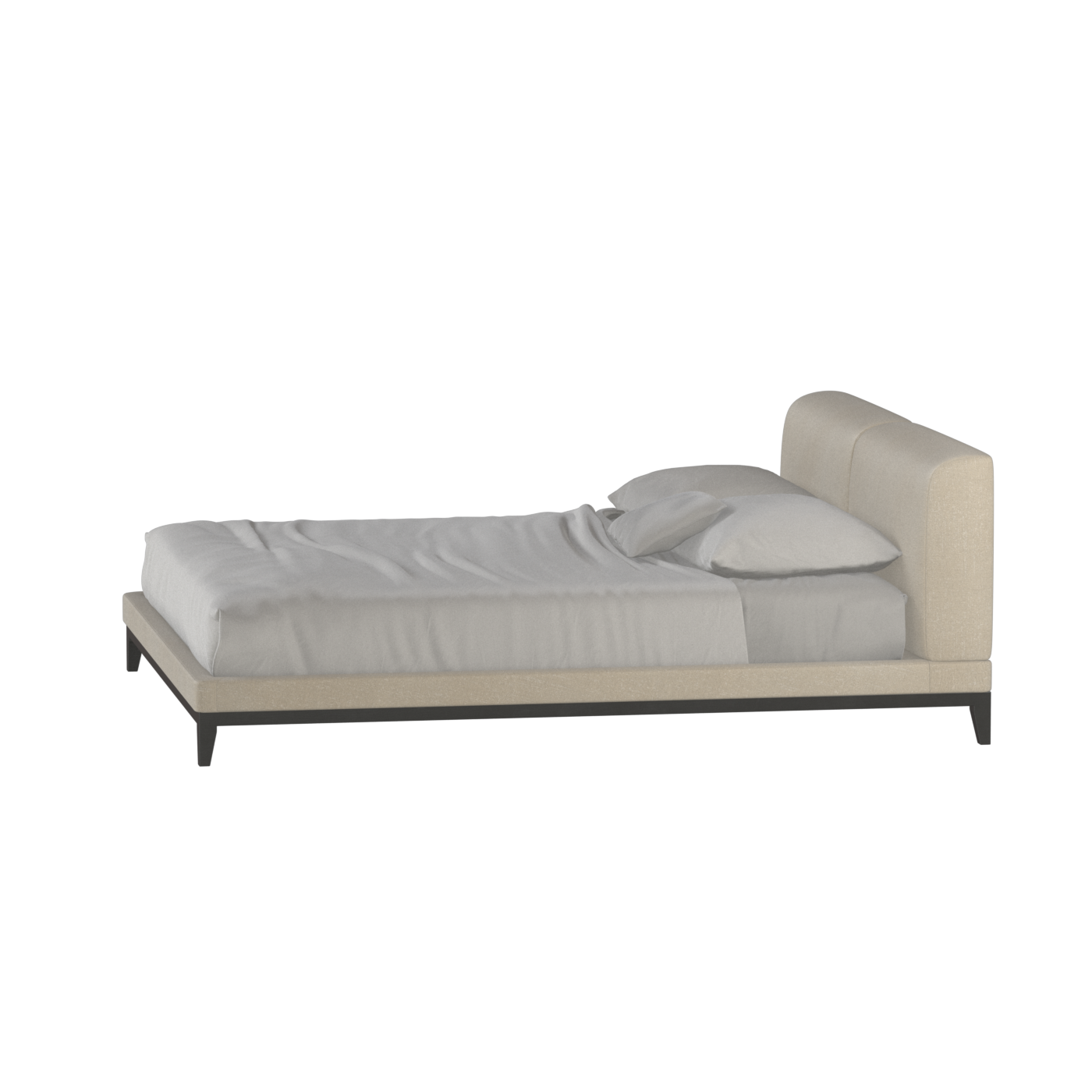 Infinity Upholstered Double Bed with Elegant Headboard