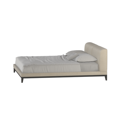 Infinity Upholstered Double Bed with Elegant Headboard