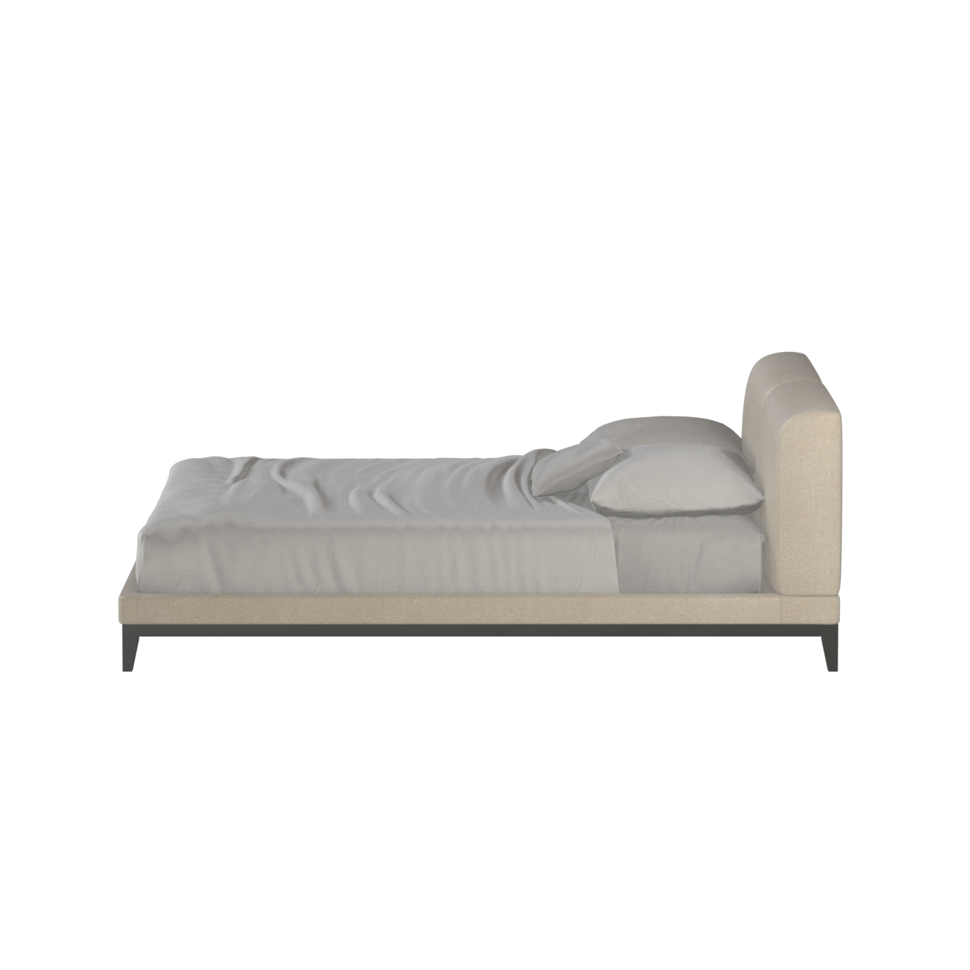 Infinity Upholstered Double Bed with Elegant Headboard