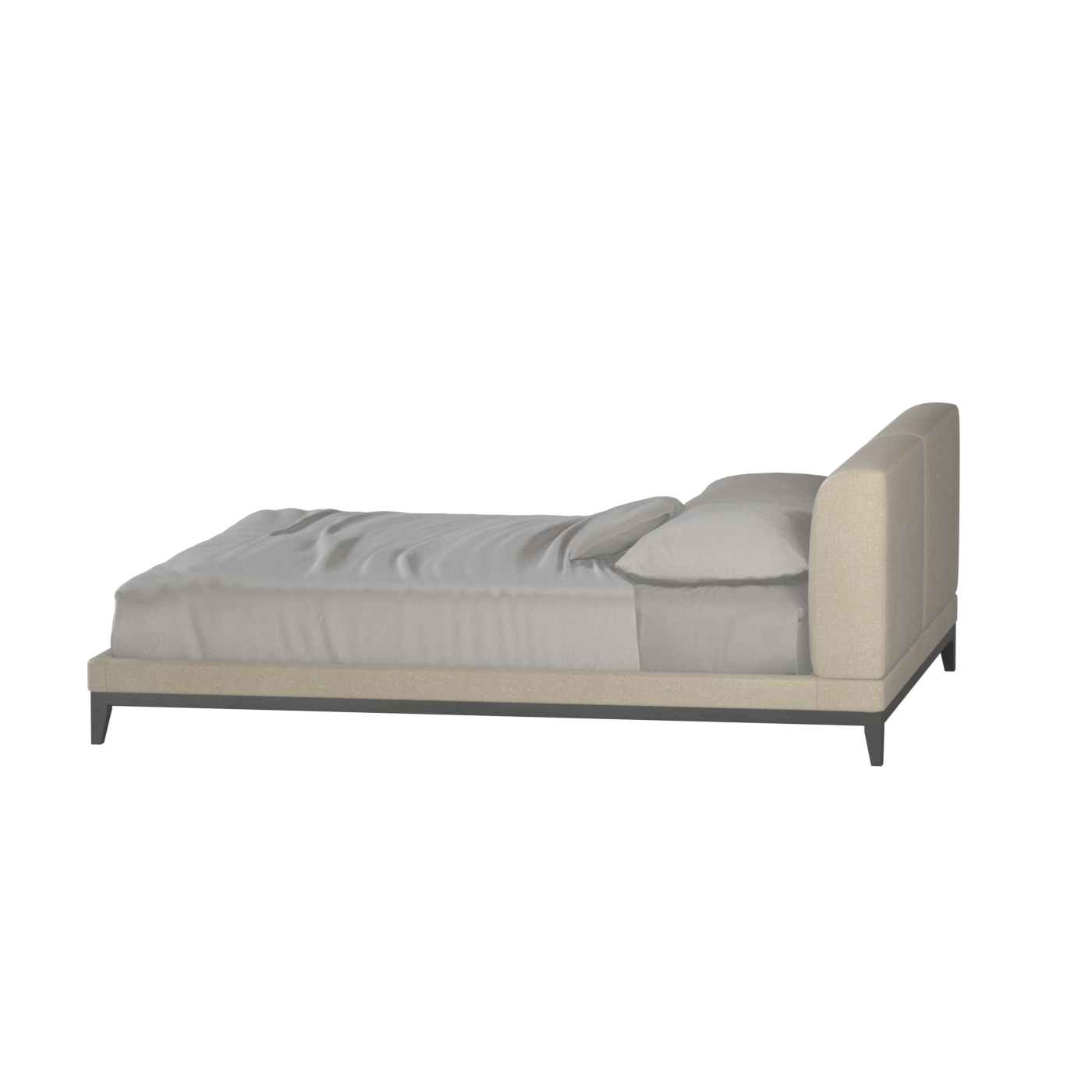 Infinity Upholstered Double Bed with Elegant Headboard