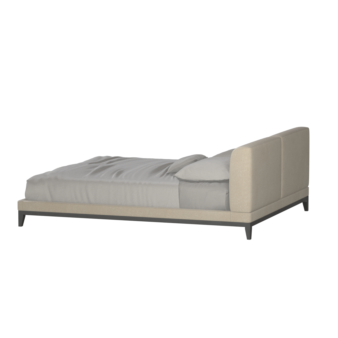 Infinity Upholstered Double Bed with Elegant Headboard