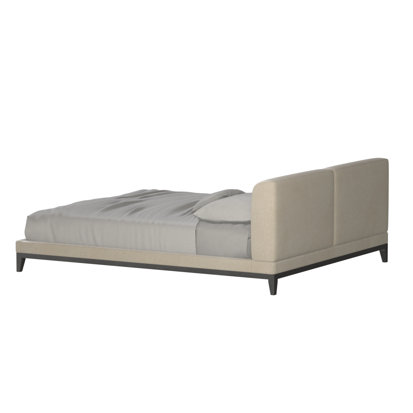 Infinity Upholstered Double Bed with Elegant Headboard