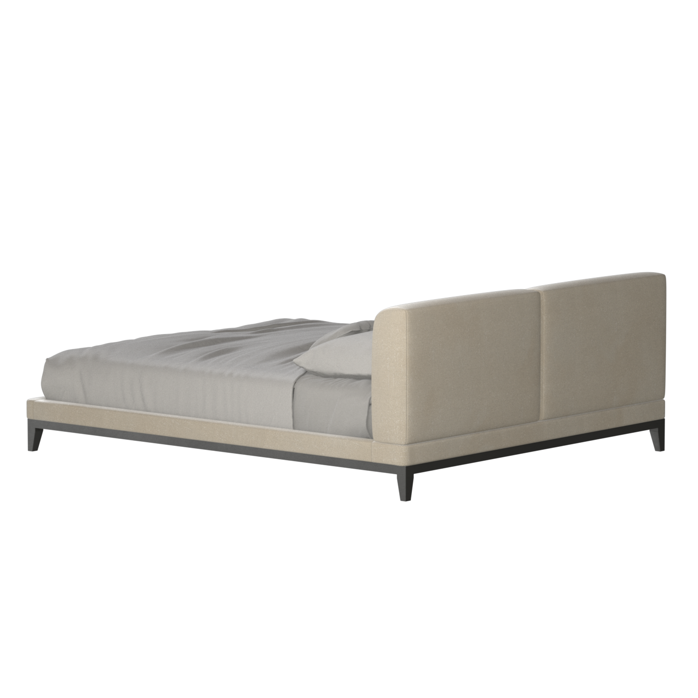 Infinity Upholstered Double Bed with Elegant Headboard