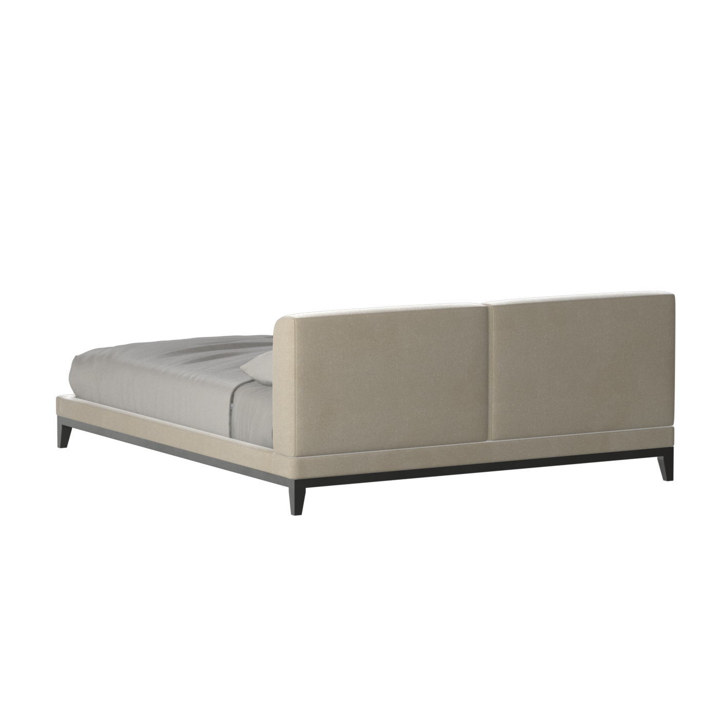 Infinity Upholstered Double Bed with Elegant Headboard