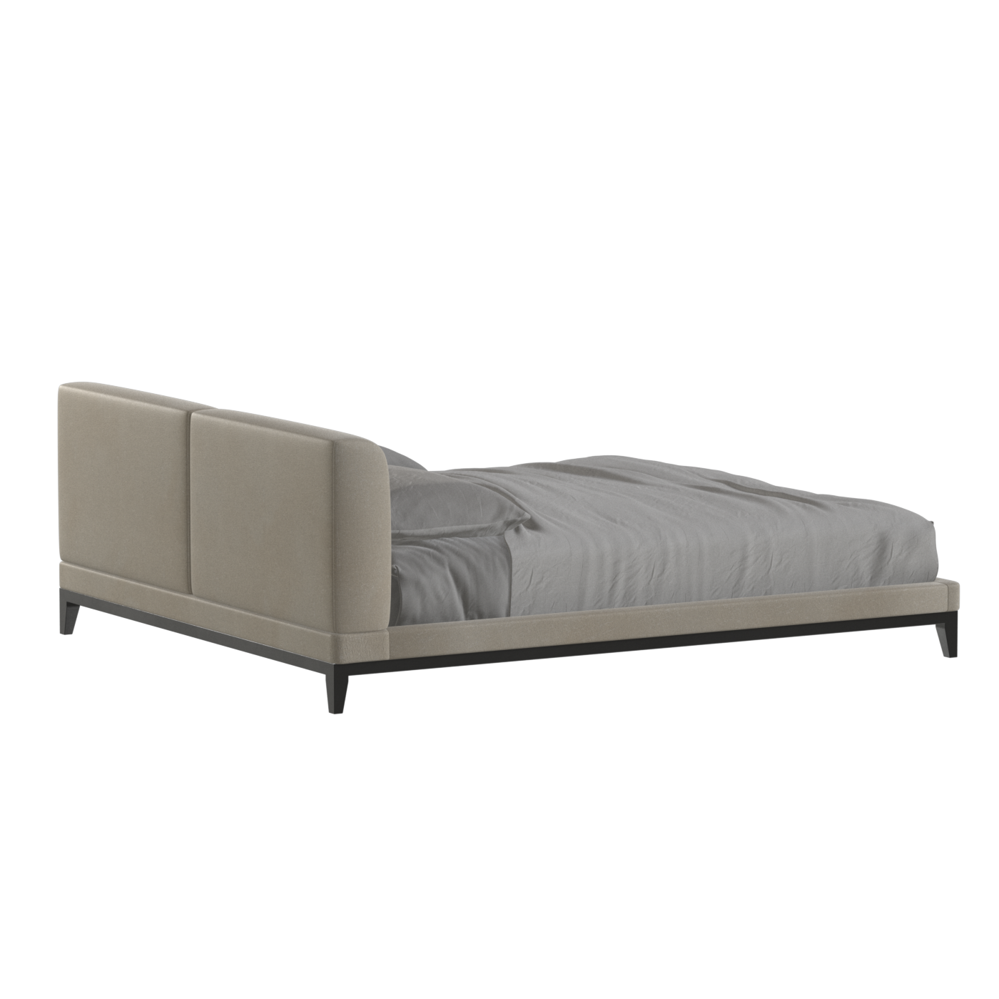 Infinity Upholstered Double Bed with Elegant Headboard