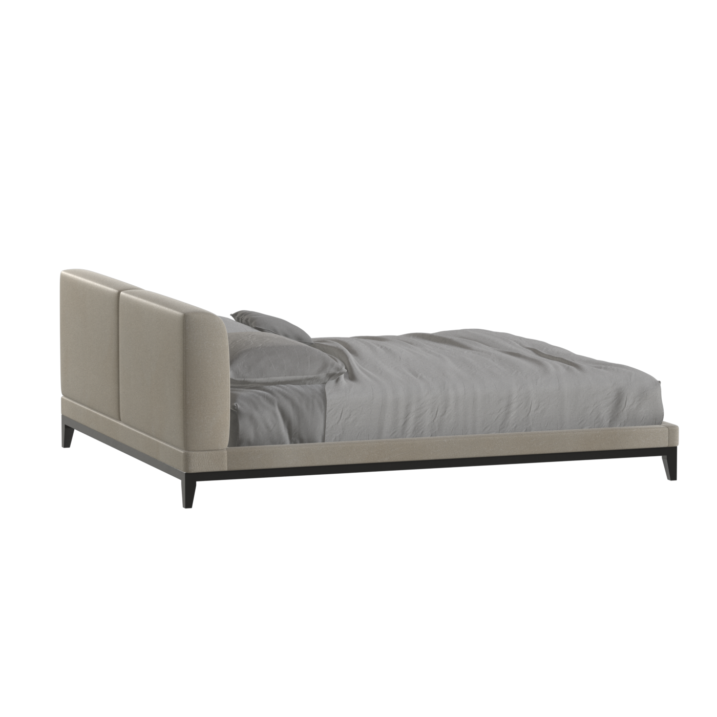 Infinity Upholstered Double Bed with Elegant Headboard