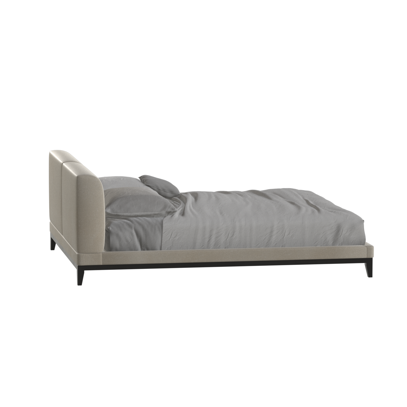 Infinity Upholstered Double Bed with Elegant Headboard
