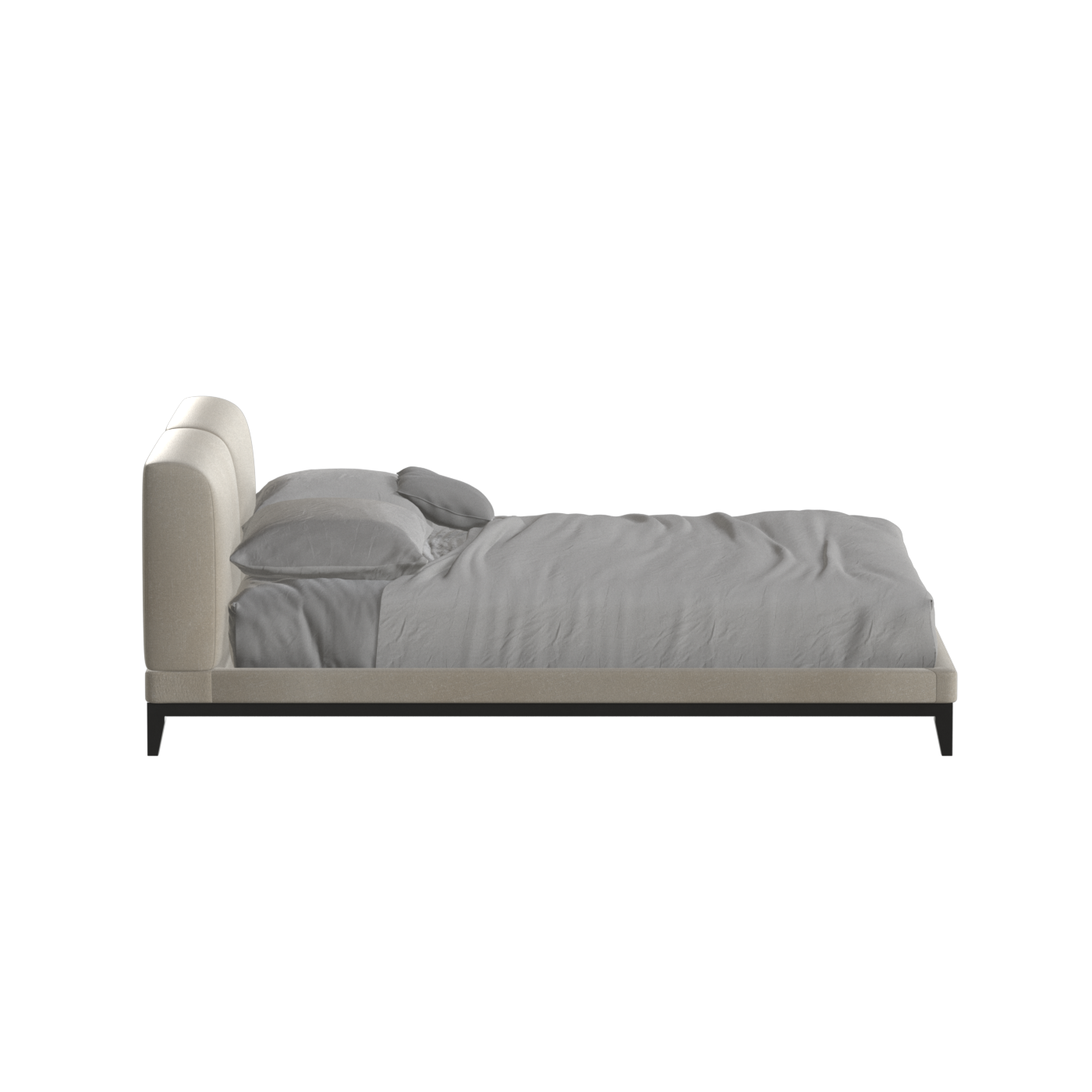 Infinity Upholstered Double Bed with Elegant Headboard