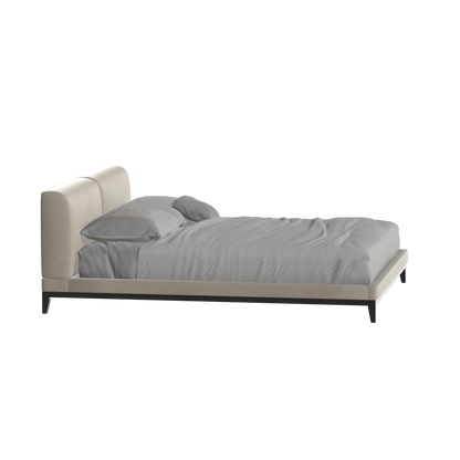 Infinity Upholstered Double Bed with Elegant Headboard