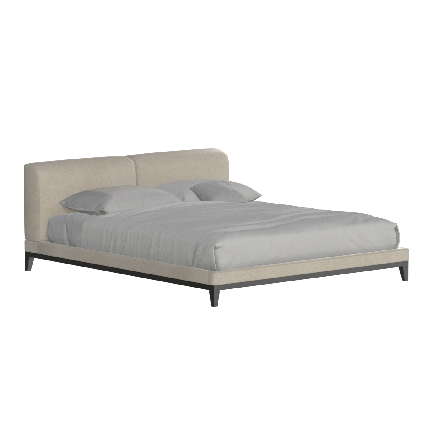 Infinity Upholstered Double Bed with Elegant Headboard