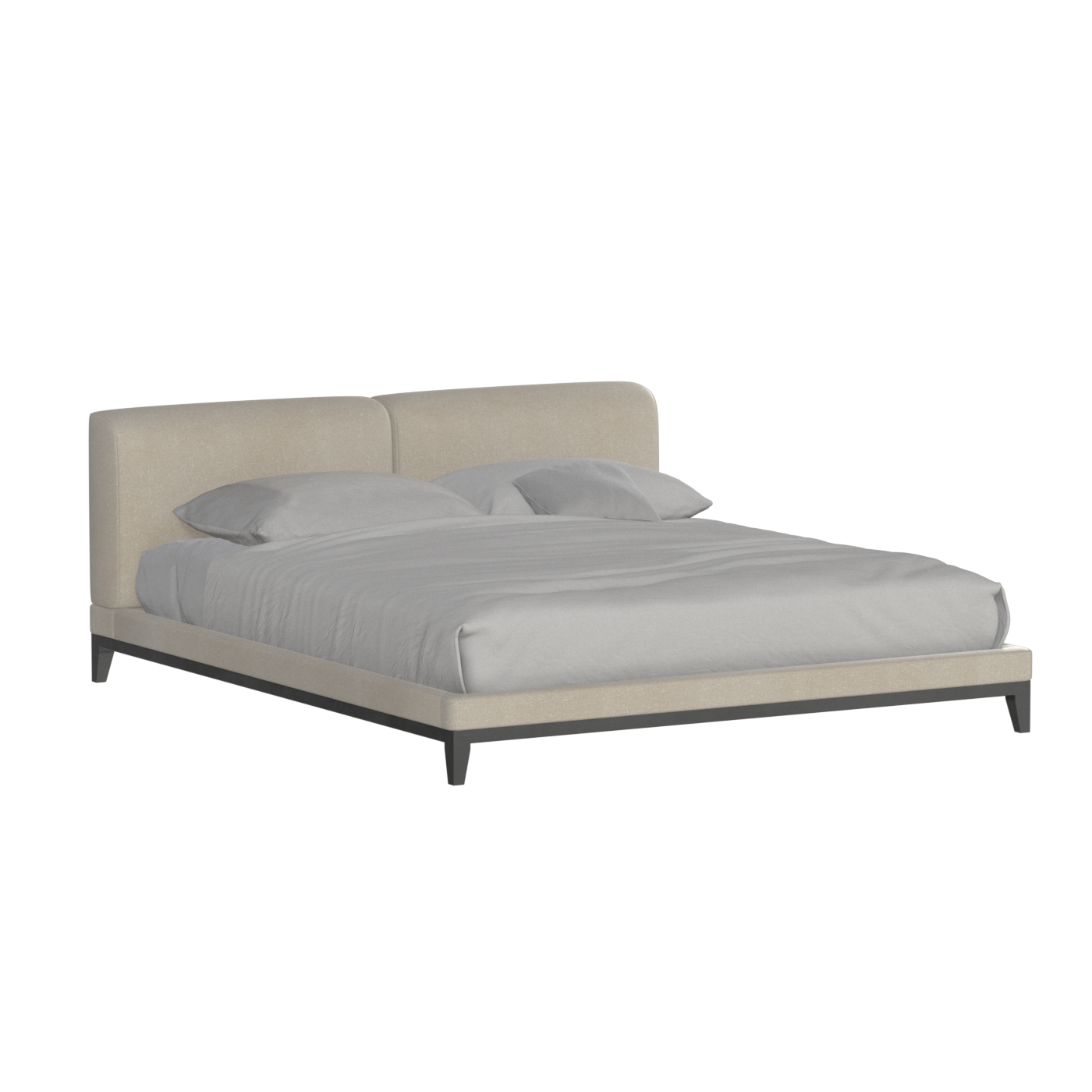 Infinity Upholstered Double Bed with Elegant Headboard
