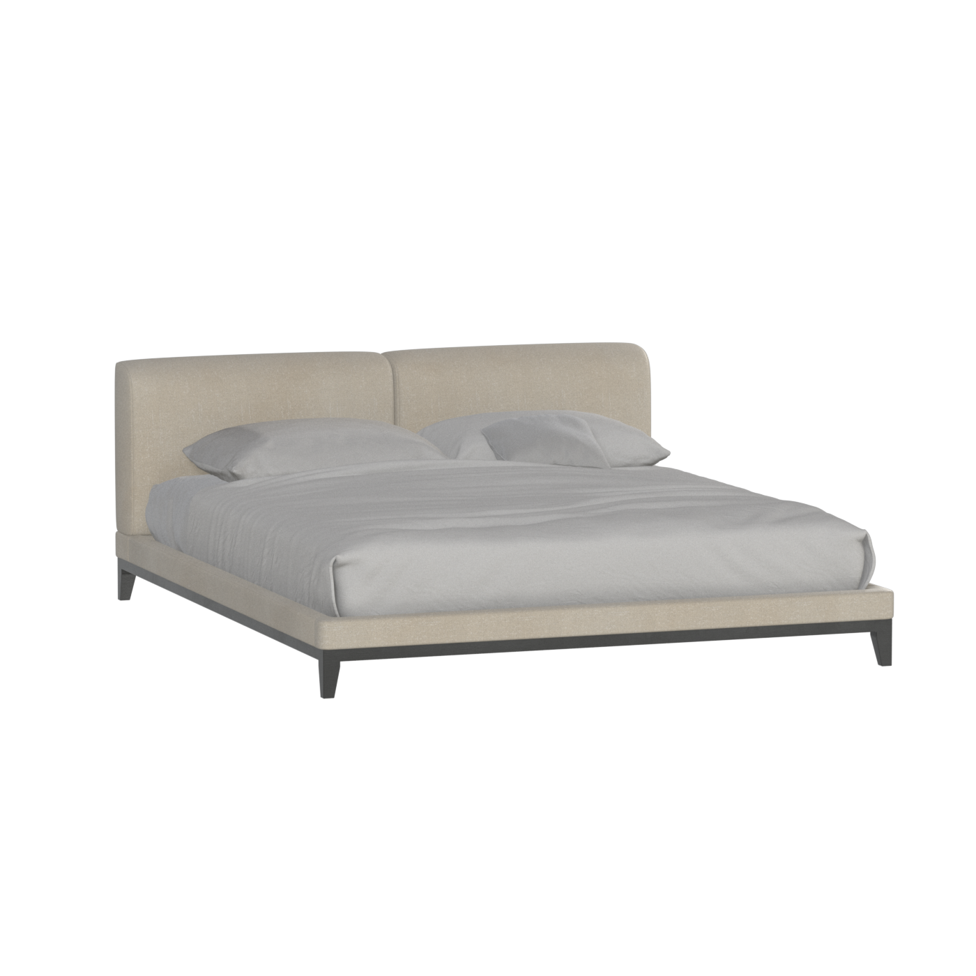 Infinity Upholstered Double Bed with Elegant Headboard