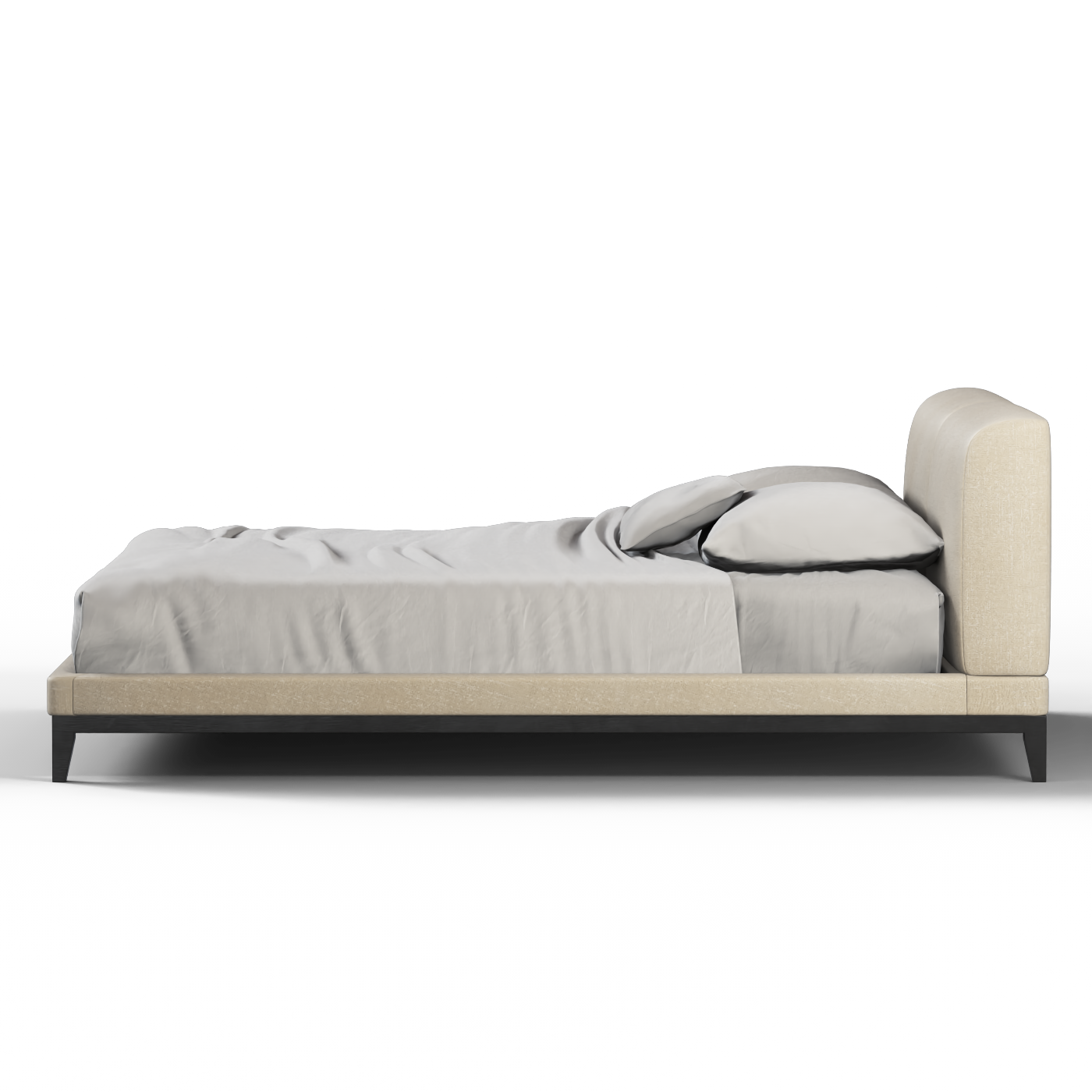 Infinity Upholstered Double Bed with Elegant Headboard