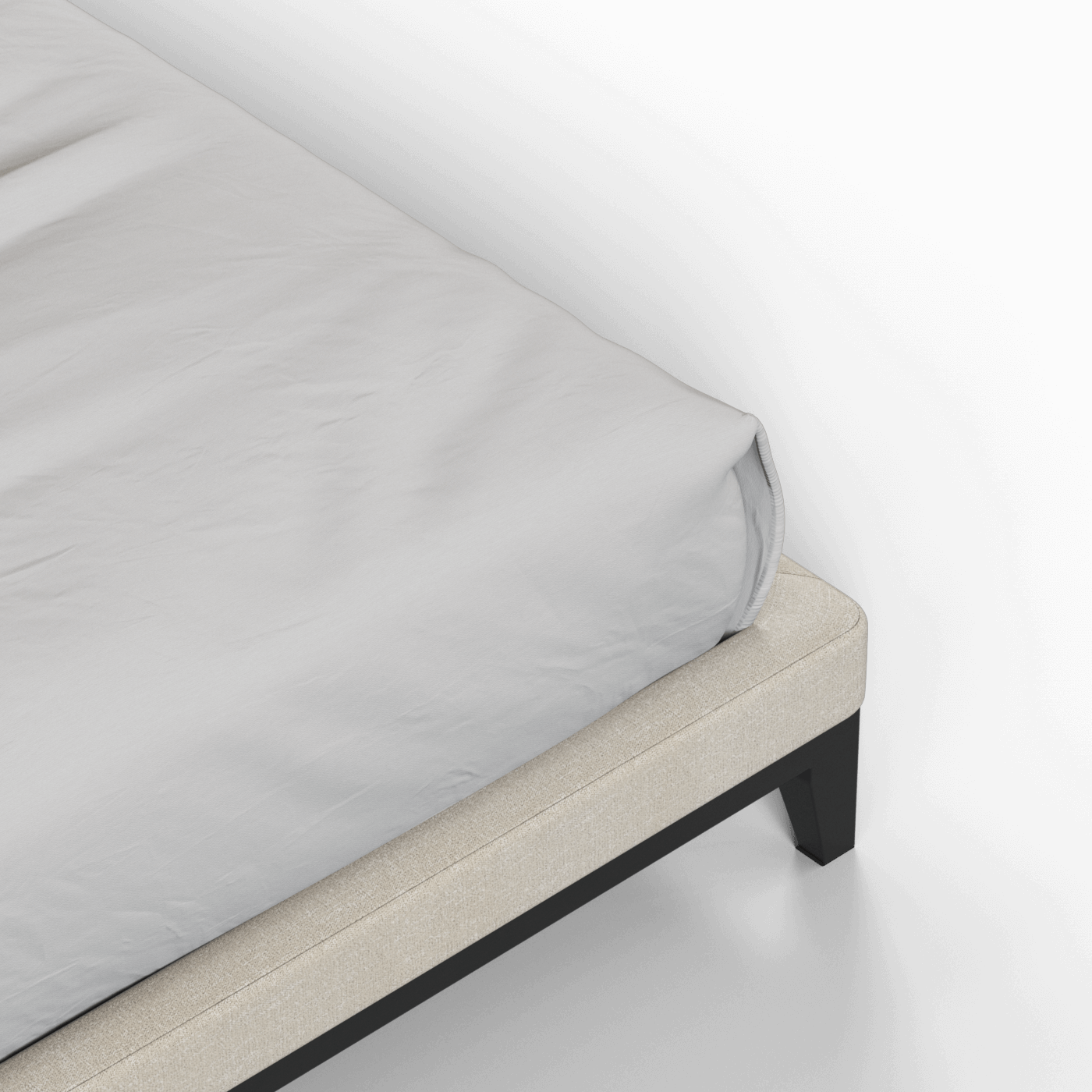 Infinity Upholstered Double Bed with Elegant Headboard