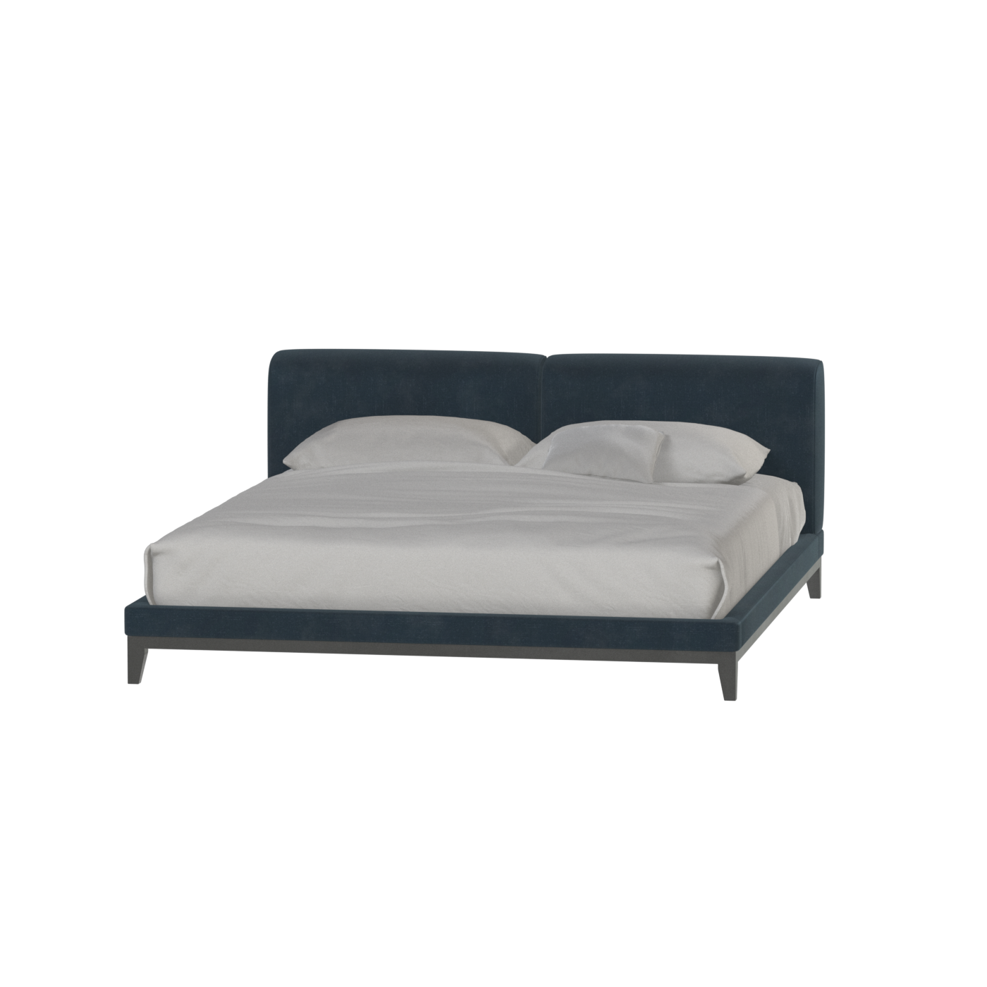 Infinity Upholstered Double Bed with Elegant Headboard