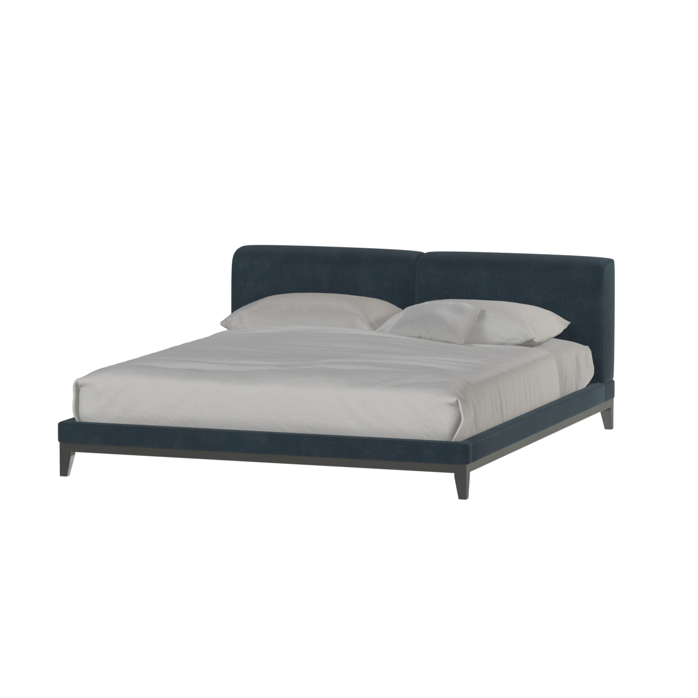 Infinity Upholstered Double Bed with Elegant Headboard