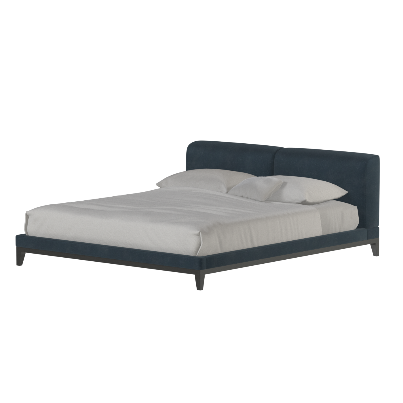 Infinity Upholstered Double Bed with Elegant Headboard