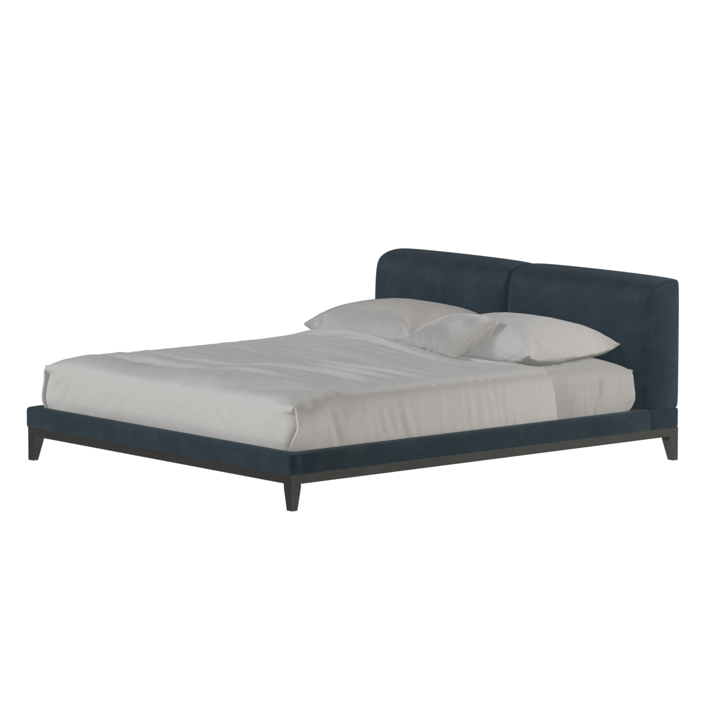 Infinity Upholstered Double Bed with Elegant Headboard