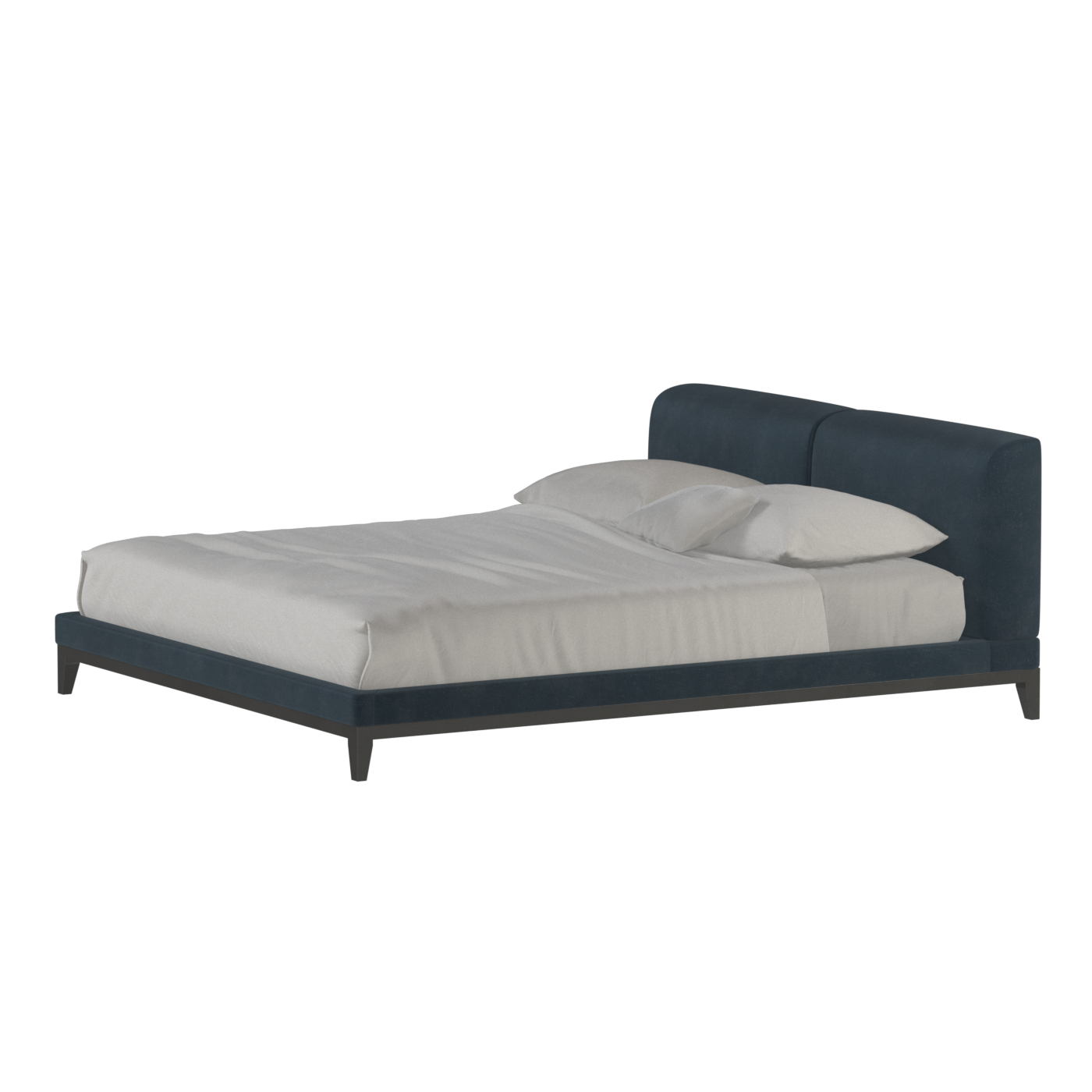 Infinity Upholstered Double Bed with Elegant Headboard