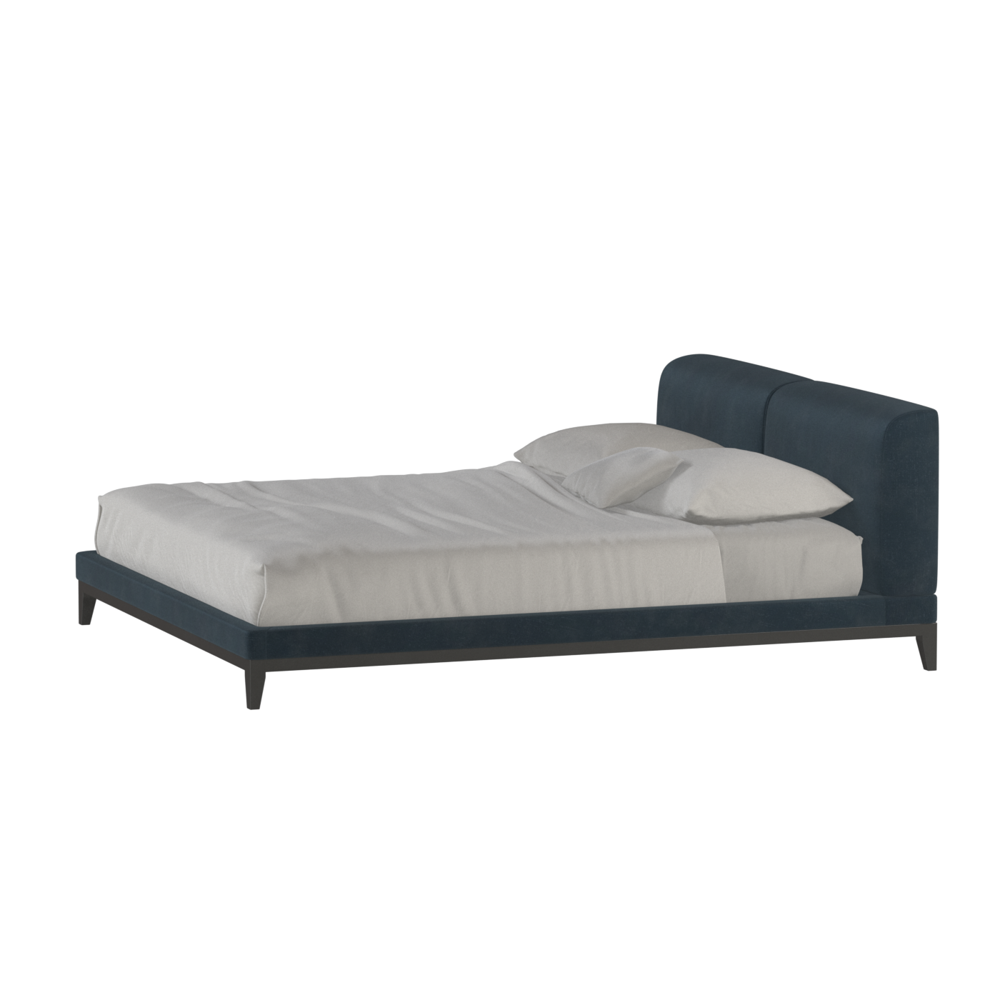 Infinity Upholstered Double Bed with Elegant Headboard