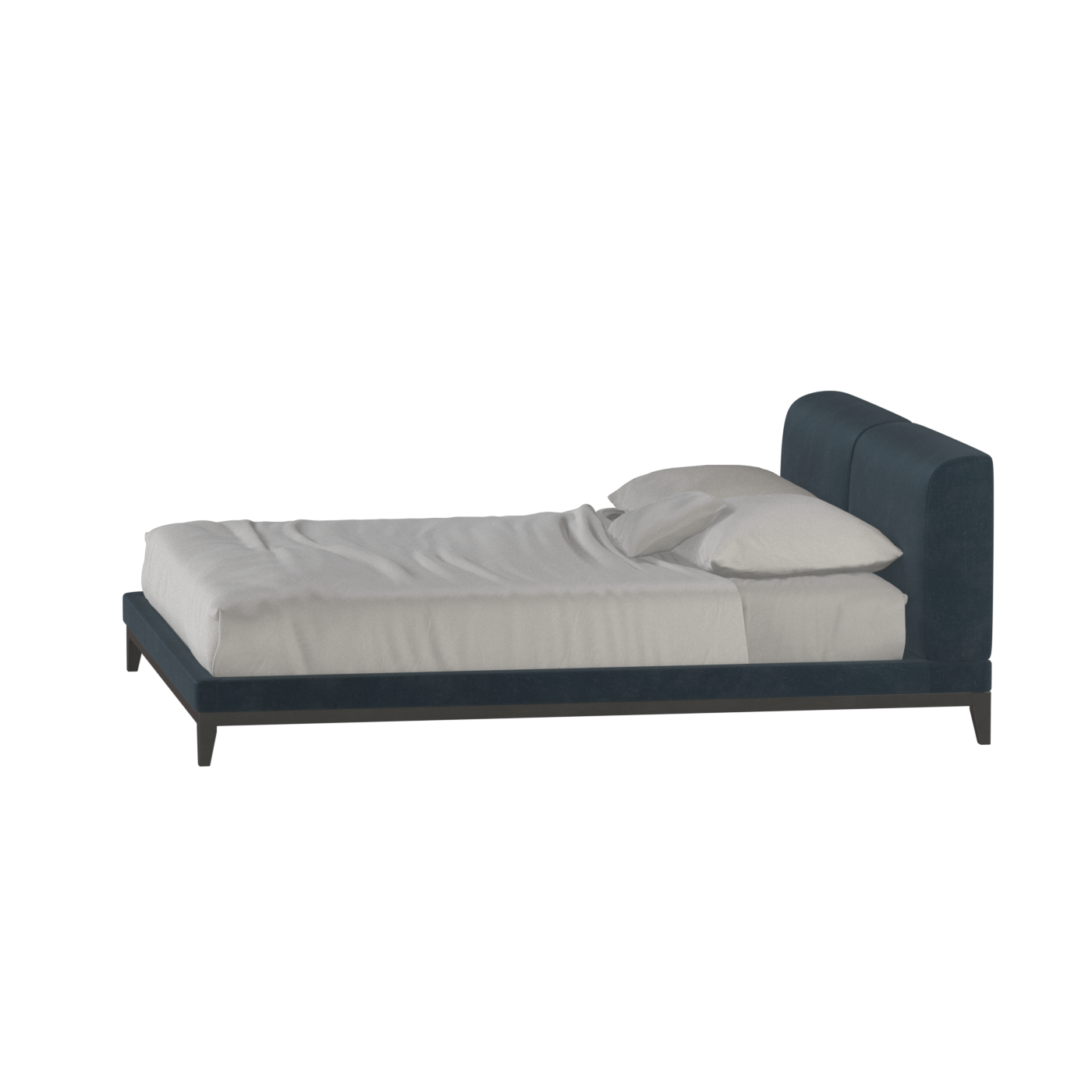 Infinity Upholstered Double Bed with Elegant Headboard