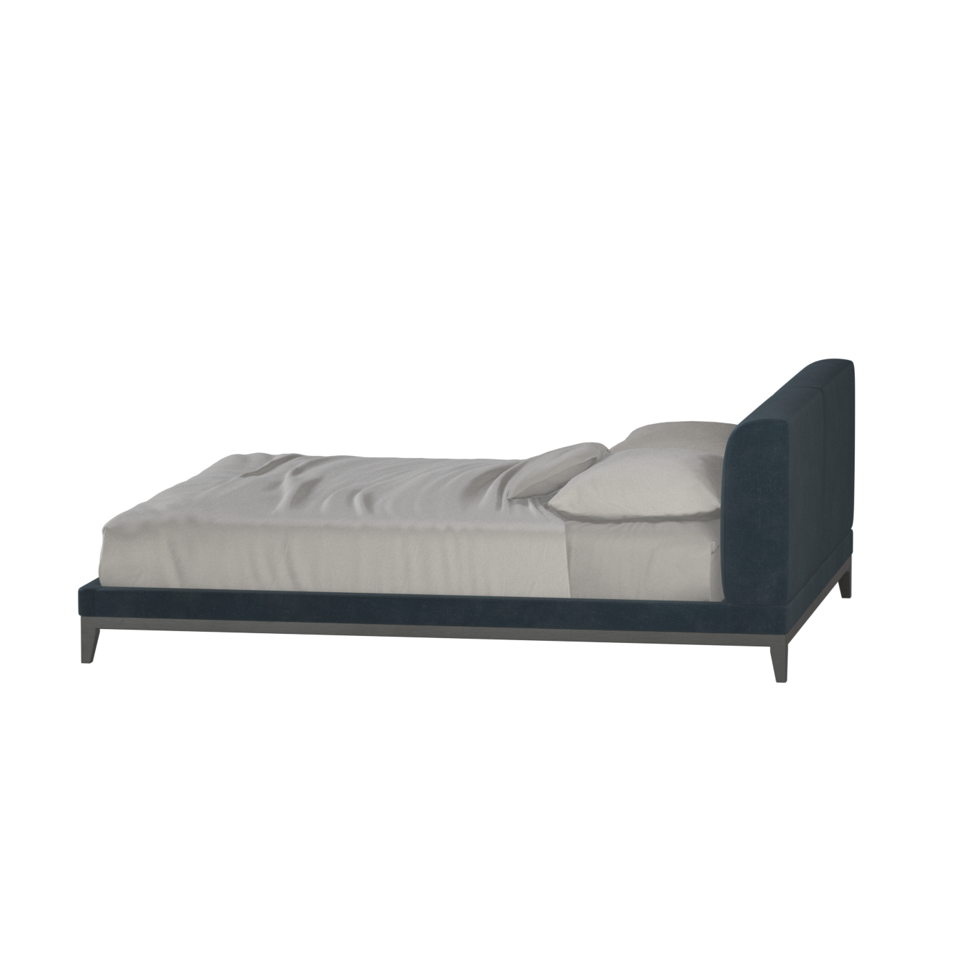 Infinity Upholstered Double Bed with Elegant Headboard