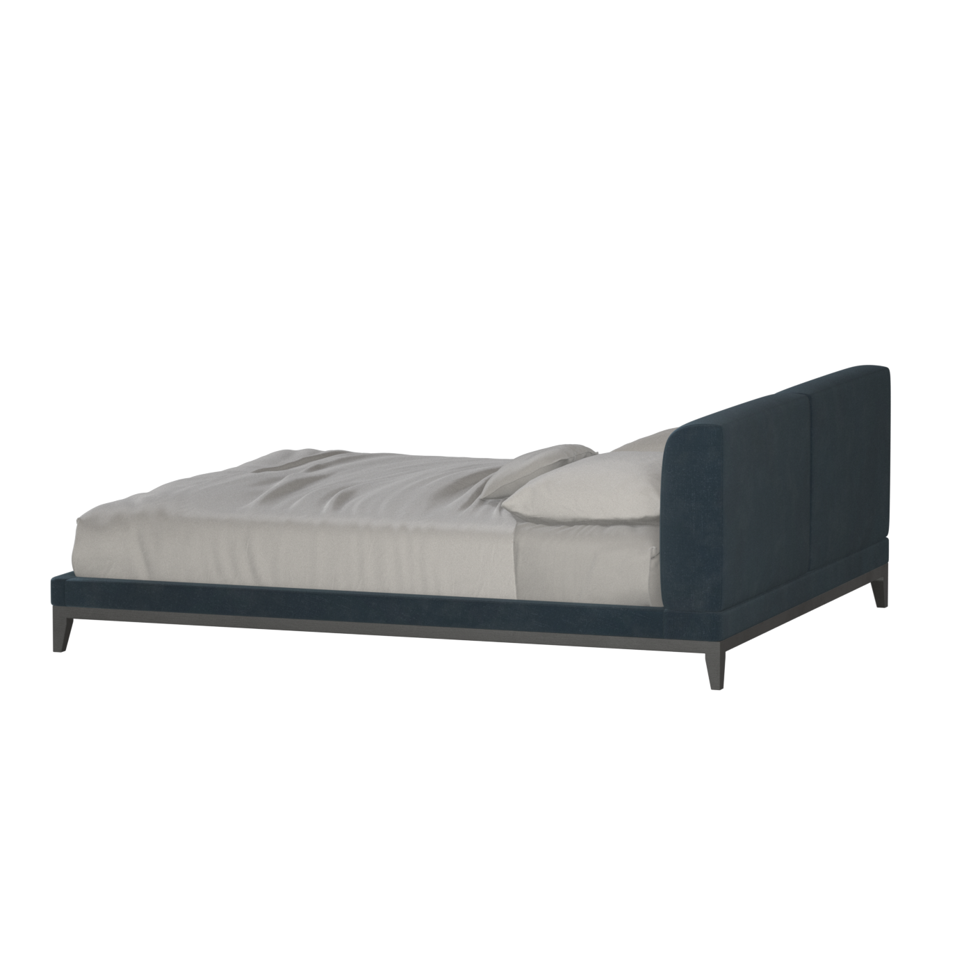 Infinity Upholstered Double Bed with Elegant Headboard