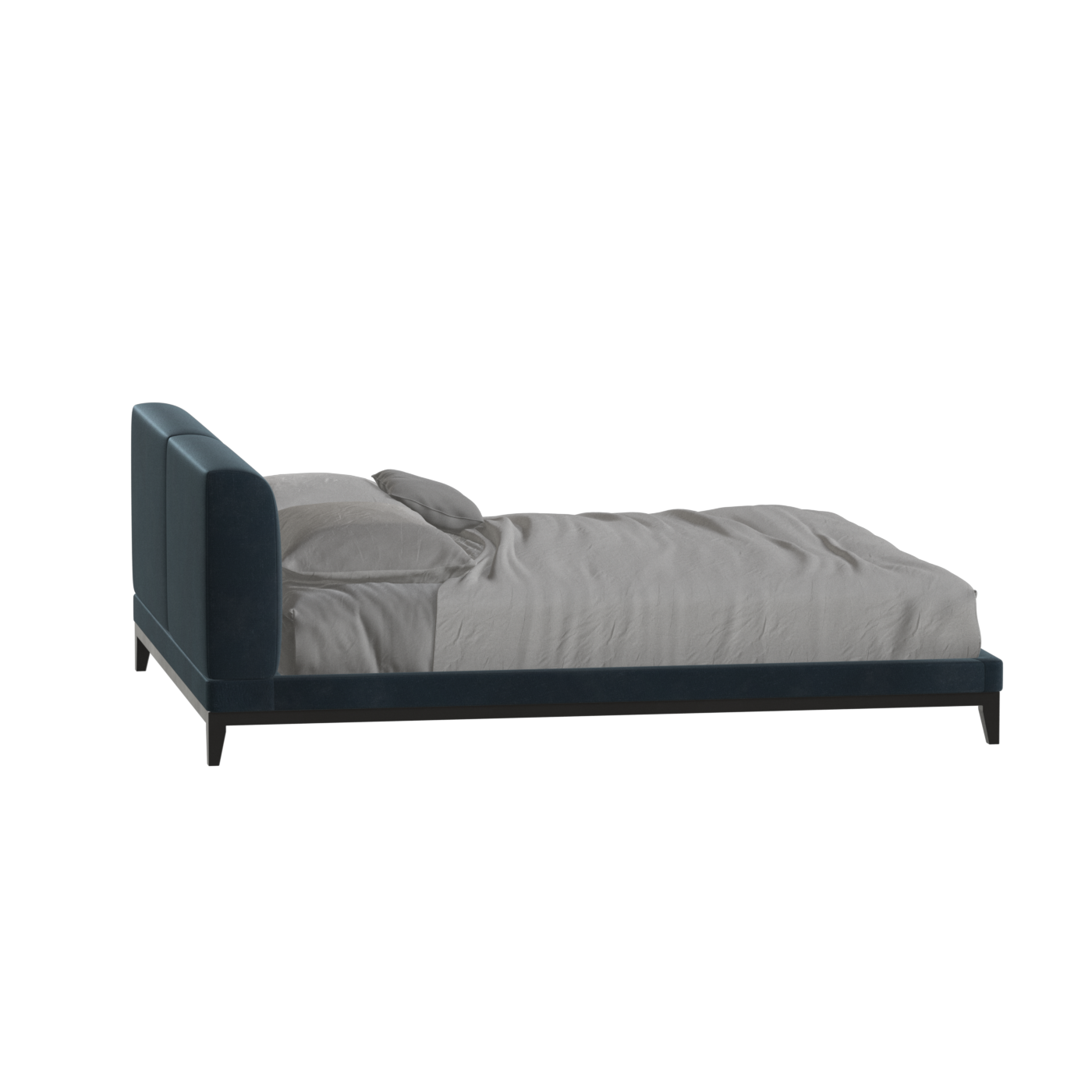 Infinity Upholstered Double Bed with Elegant Headboard