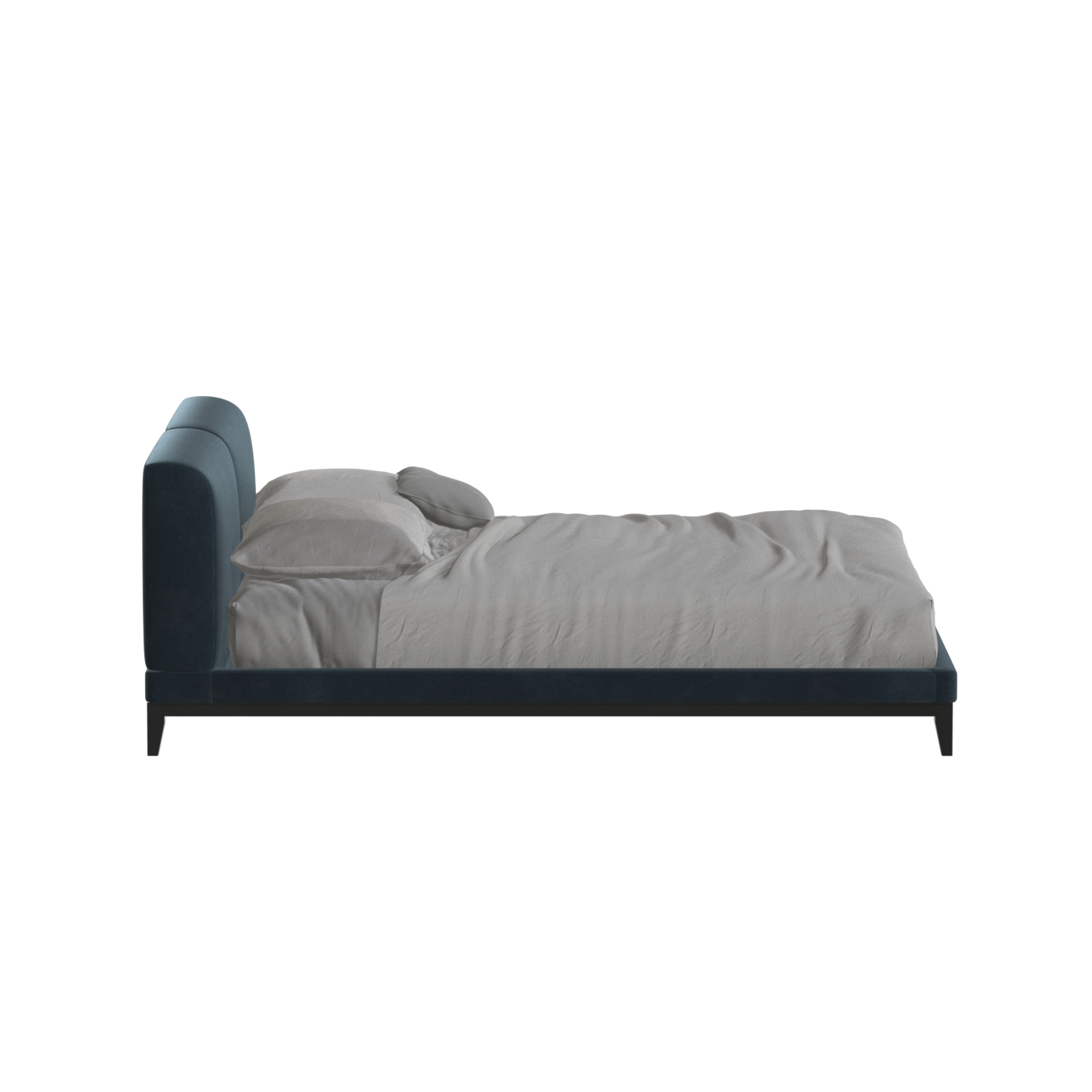 Infinity Upholstered Double Bed with Elegant Headboard