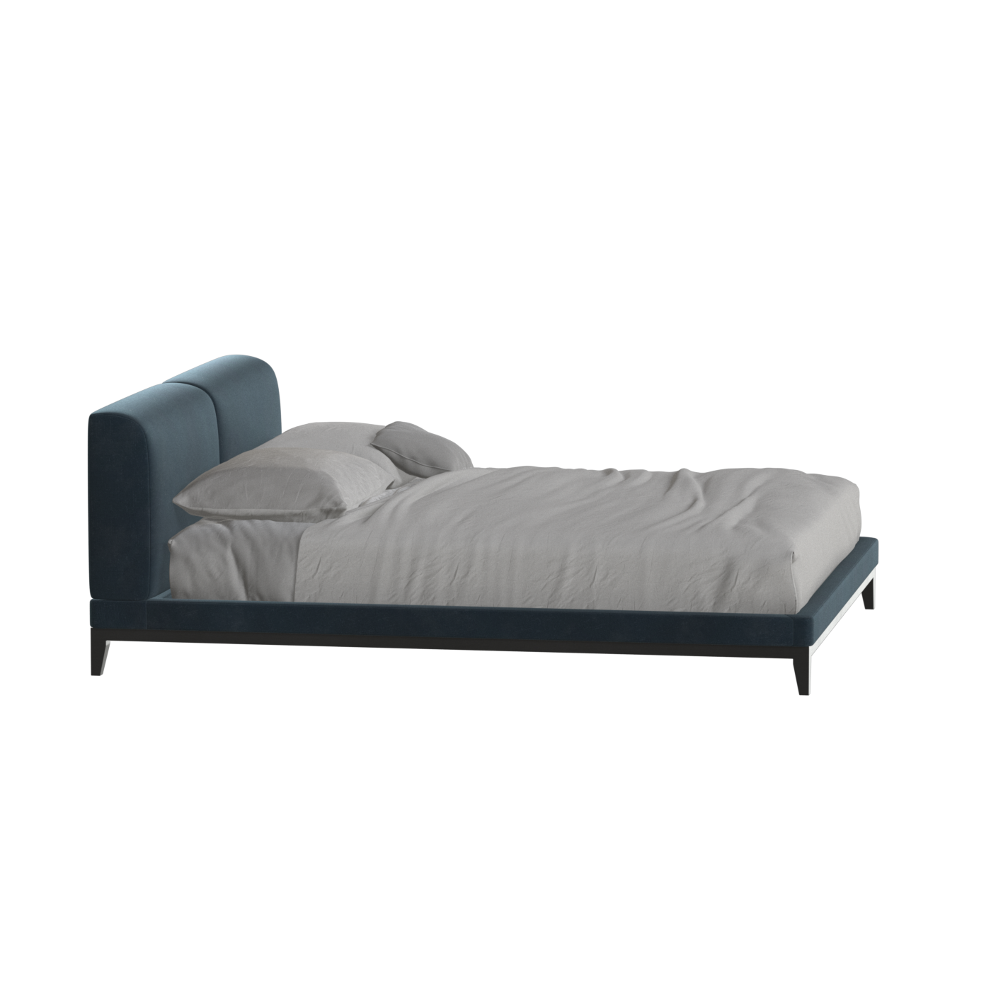 Infinity Upholstered Double Bed with Elegant Headboard