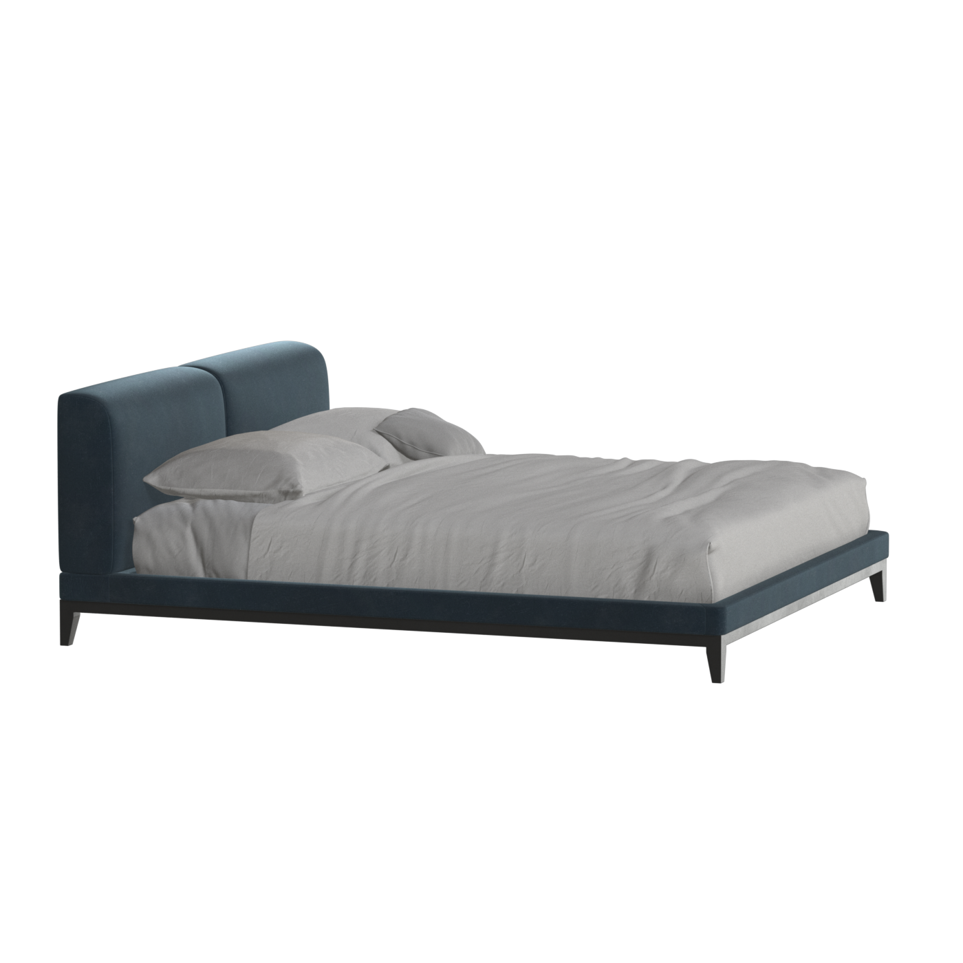 Infinity Upholstered Double Bed with Elegant Headboard