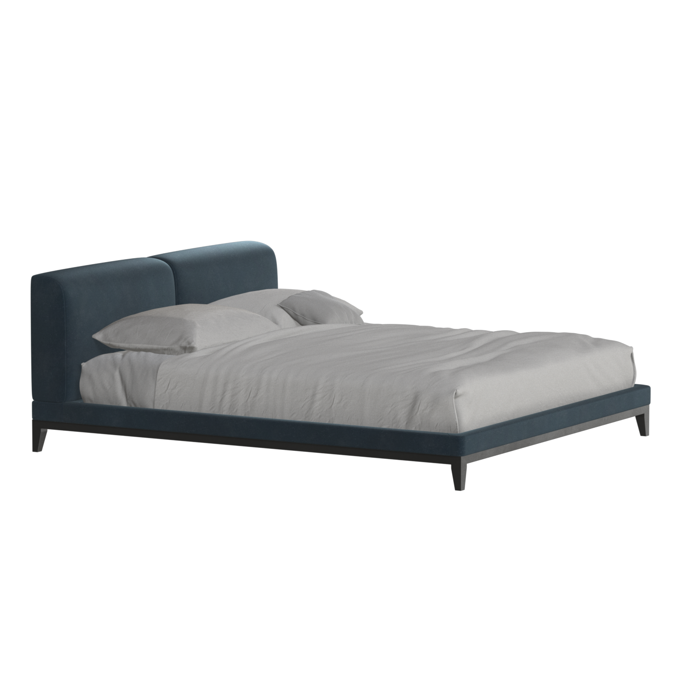 Infinity Upholstered Double Bed with Elegant Headboard