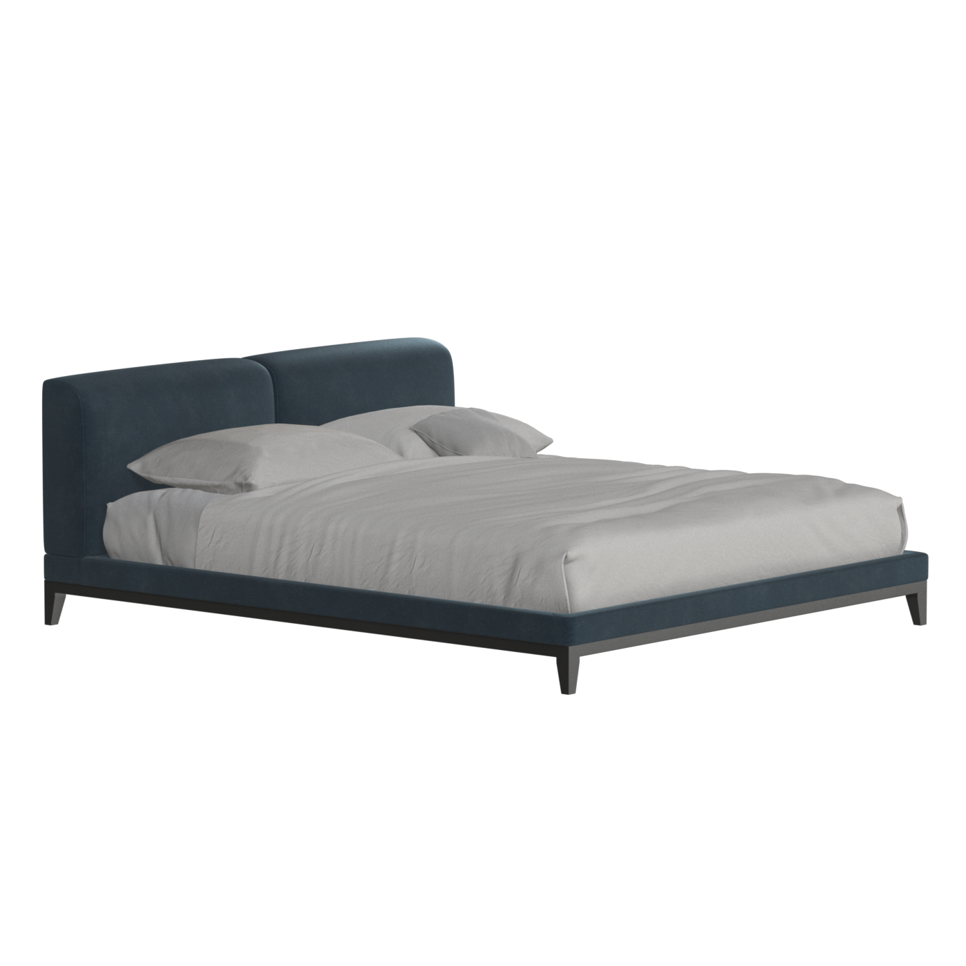 Infinity Upholstered Double Bed with Elegant Headboard