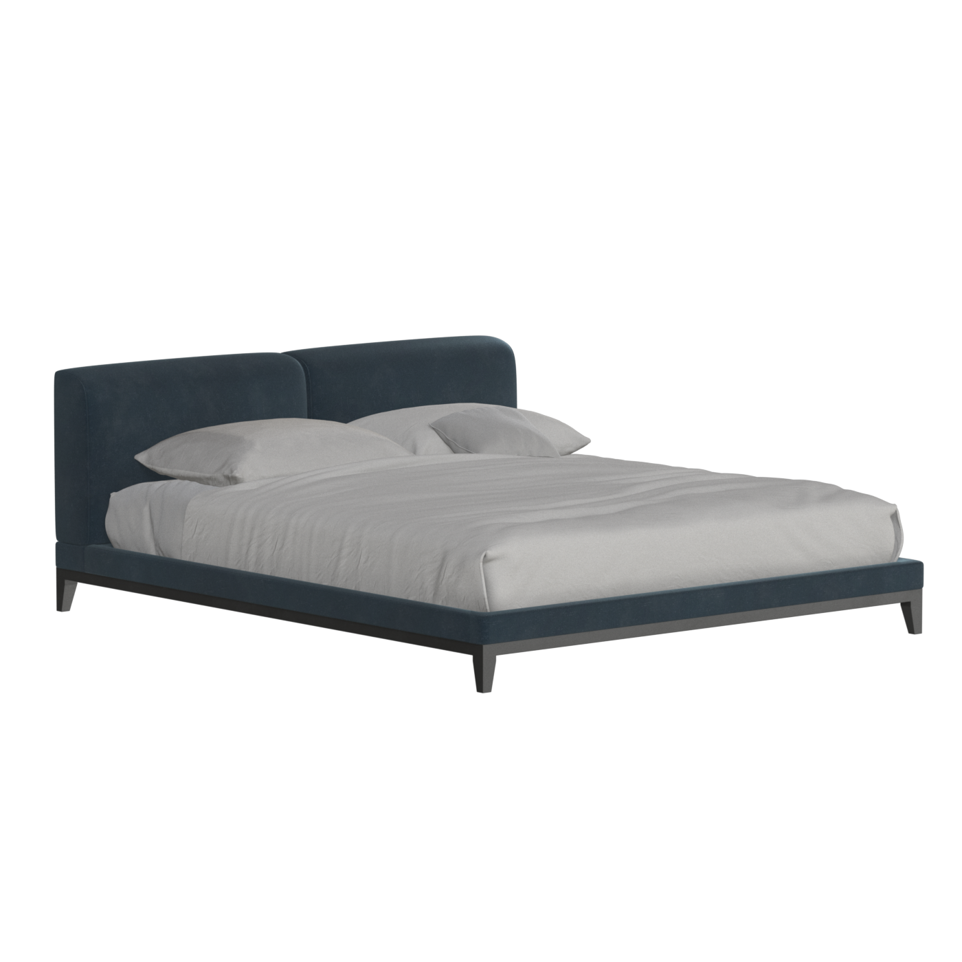 Infinity Upholstered Double Bed with Elegant Headboard