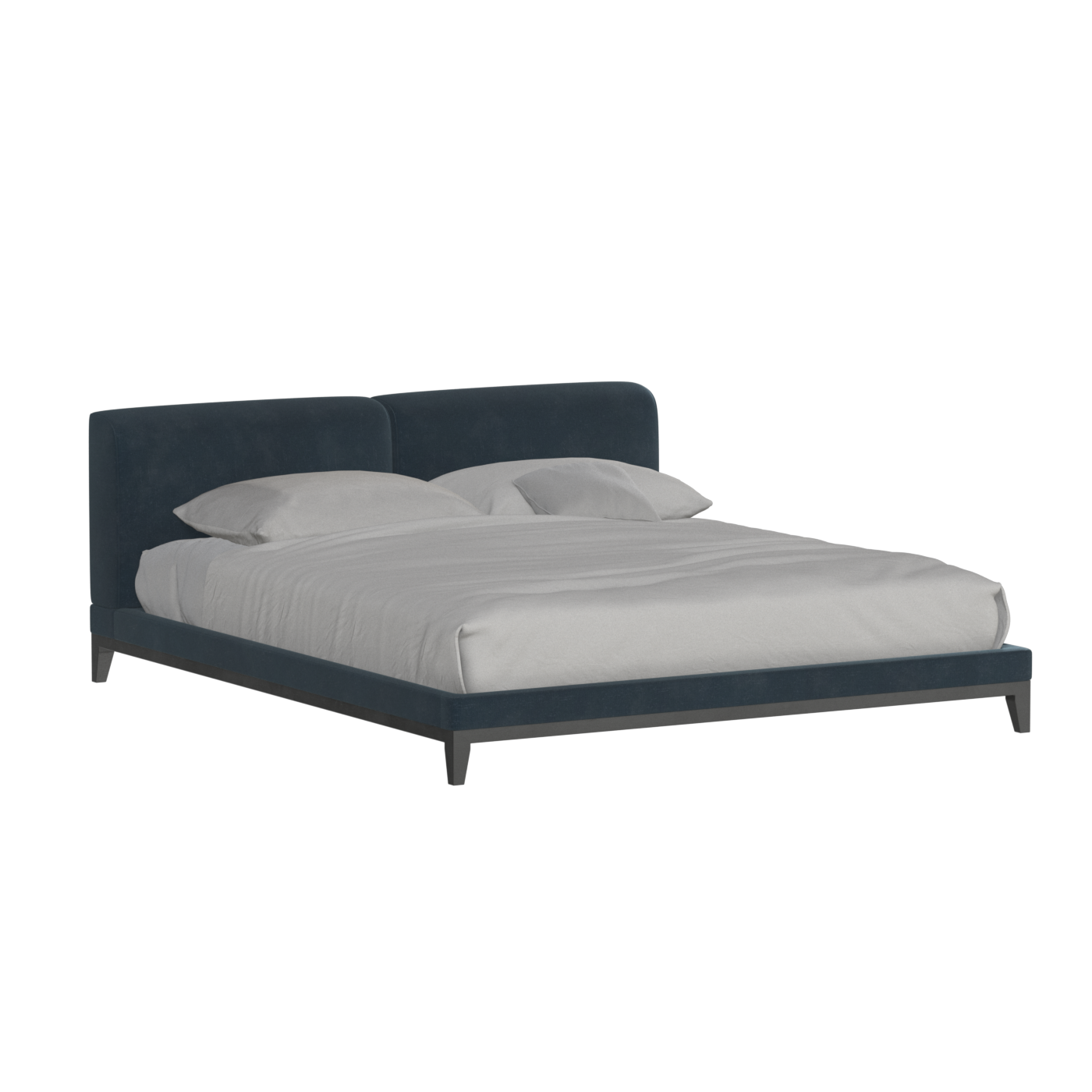 Infinity Upholstered Double Bed with Elegant Headboard