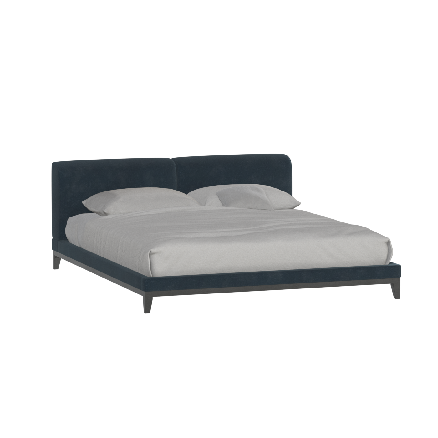 Infinity Upholstered Double Bed with Elegant Headboard