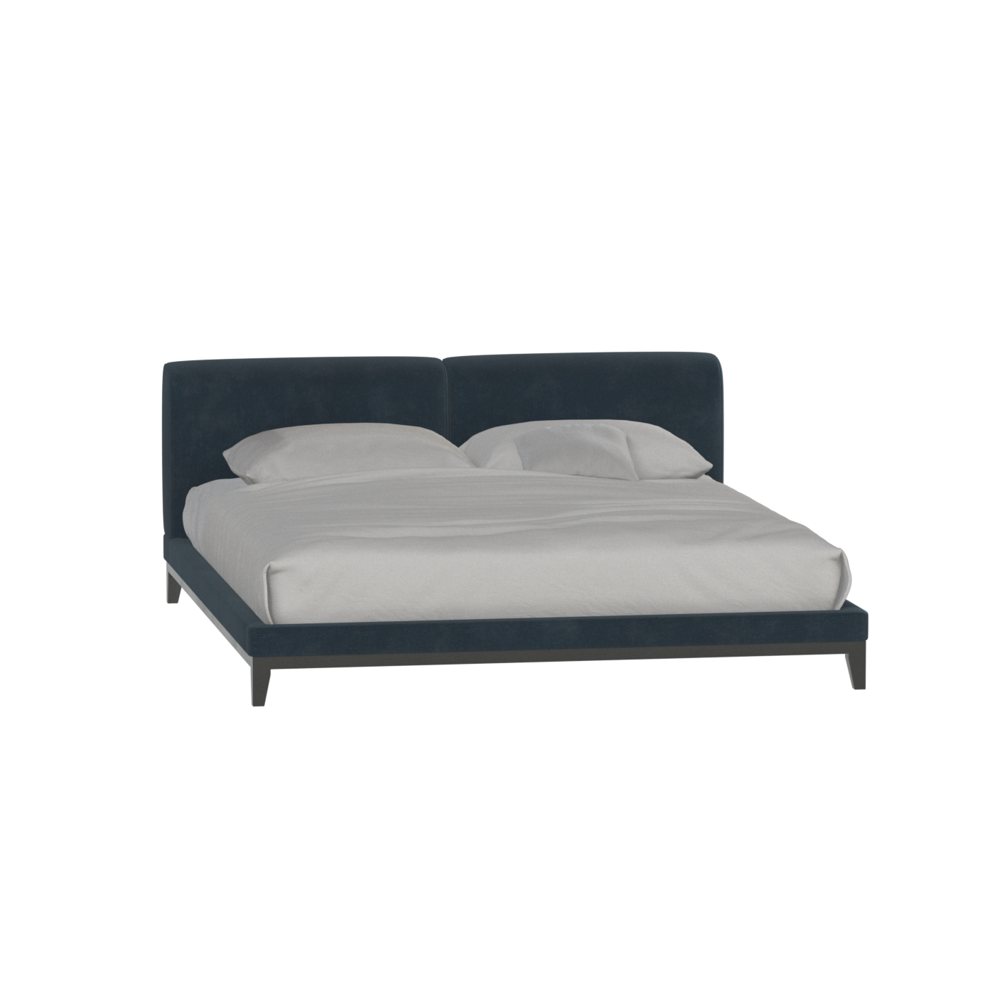 Infinity Upholstered Double Bed with Elegant Headboard
