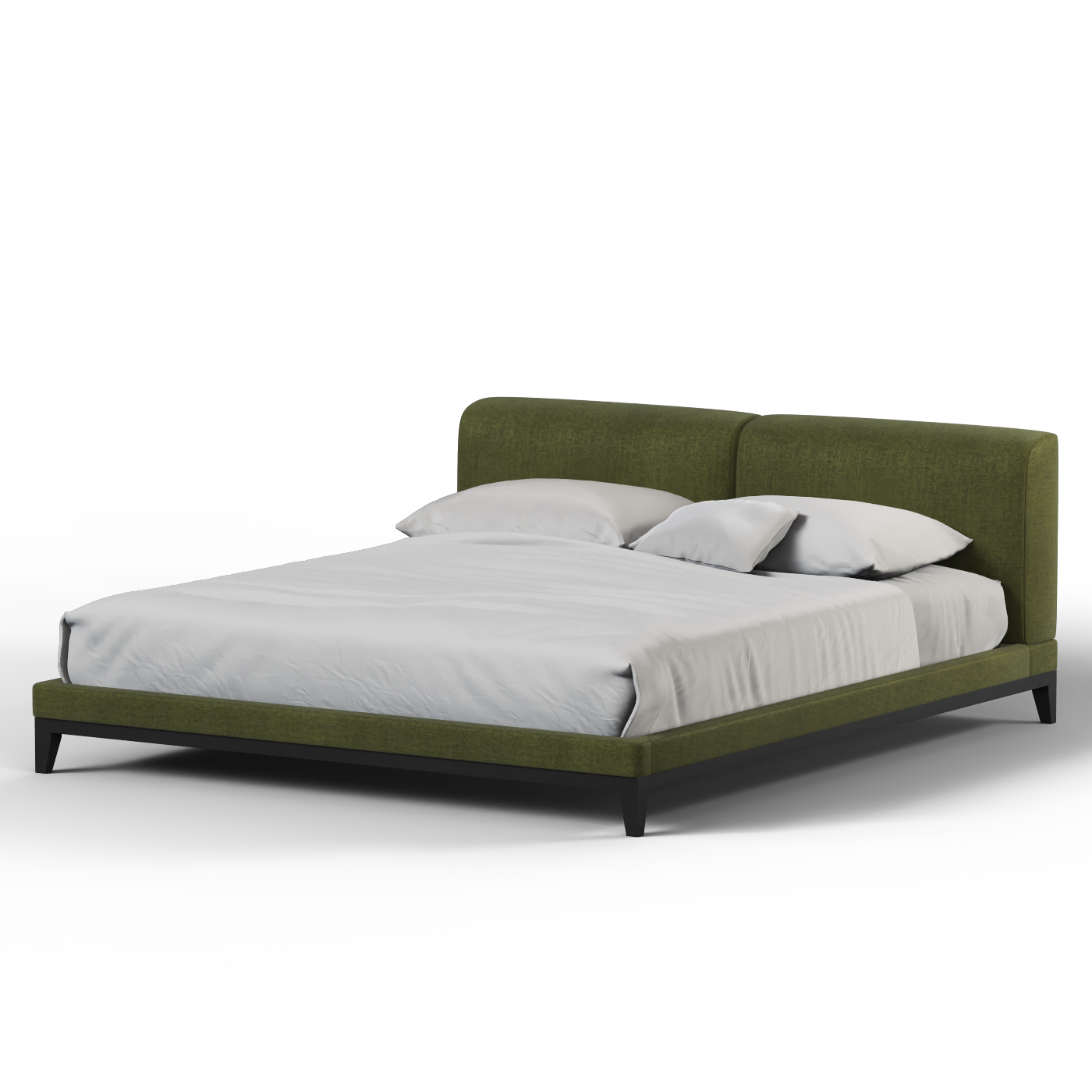 Infinity Upholstered Double Bed with Elegant Headboard