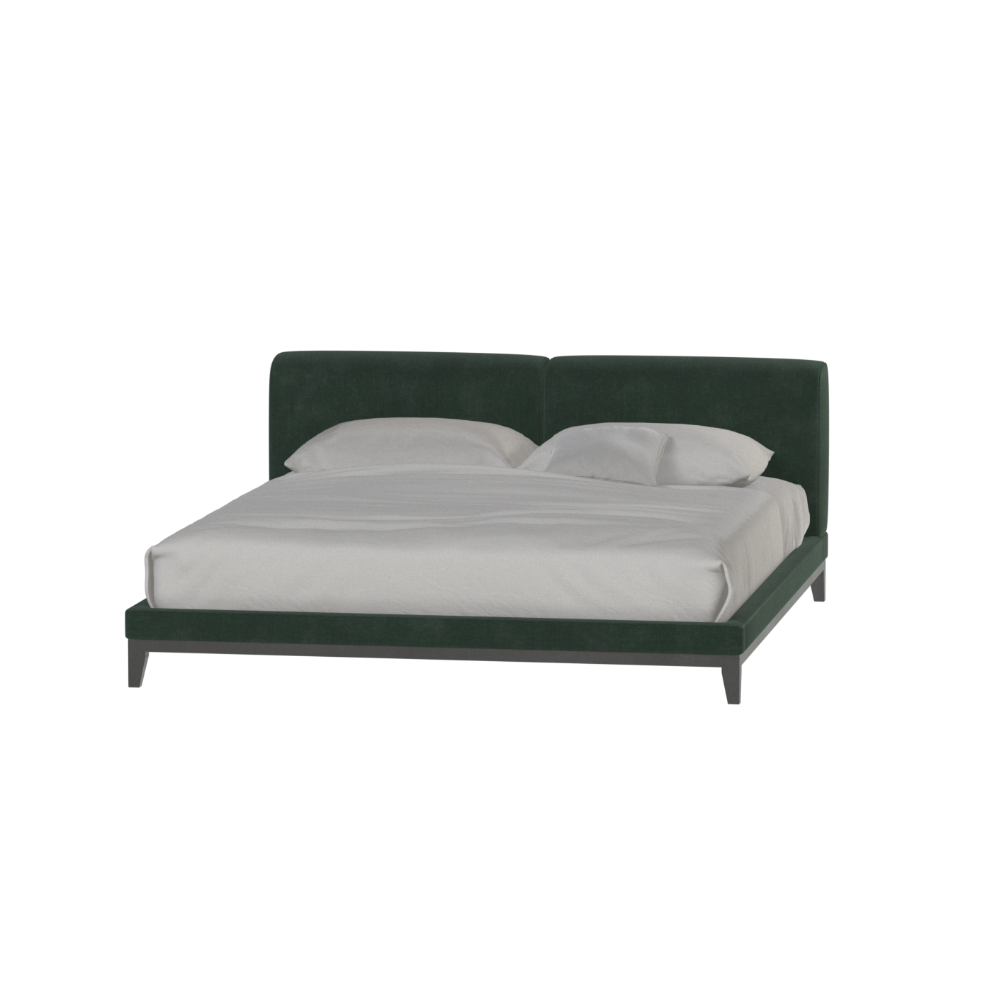 Infinity Upholstered Double Bed with Elegant Headboard
